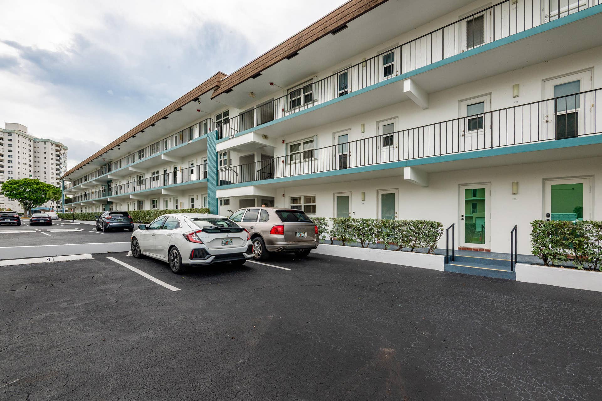 Park in front of your apartment.
