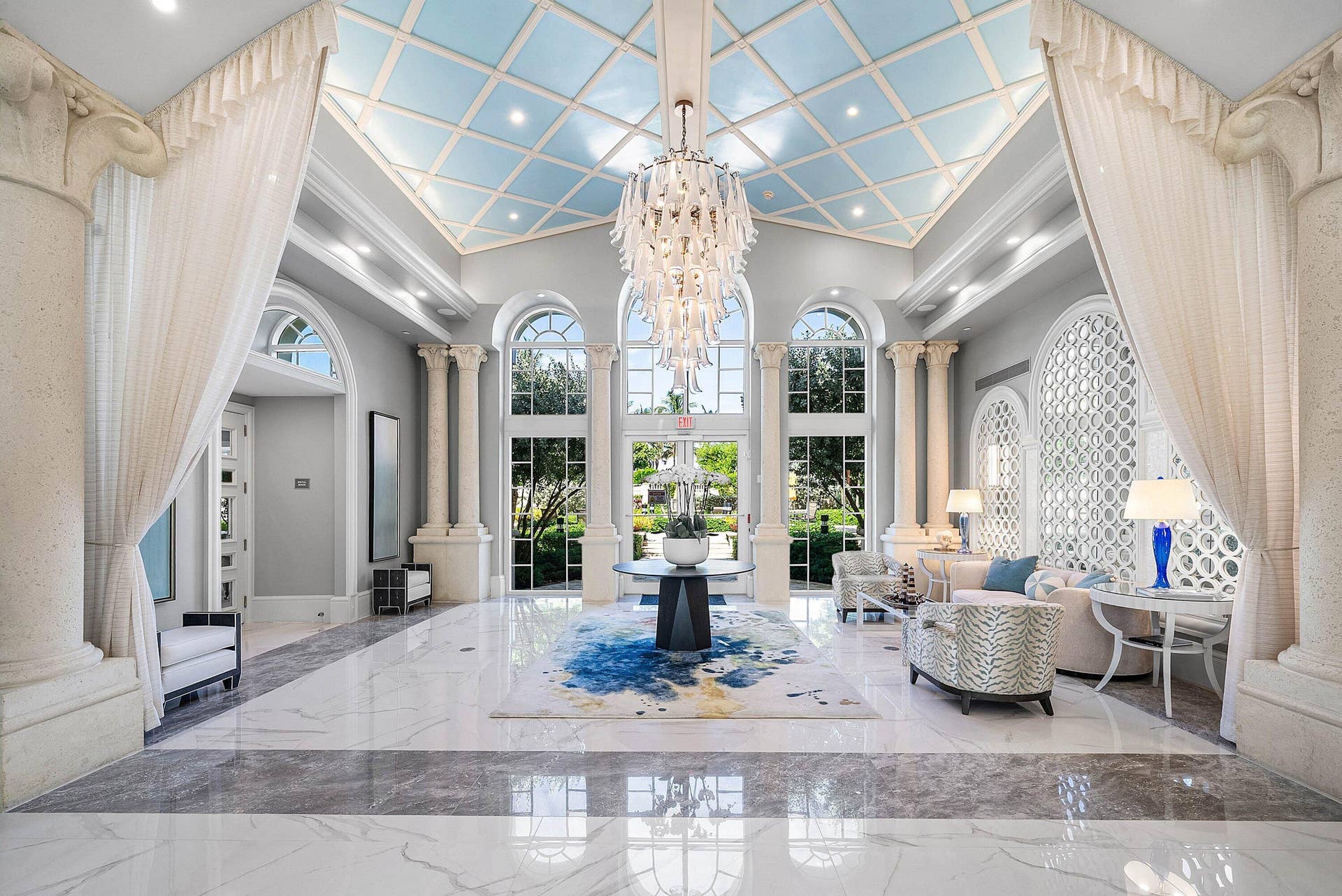 3000 S OCEAN Boulevard, #402, Palm Beach, FL 33480 Renovated Lobby
