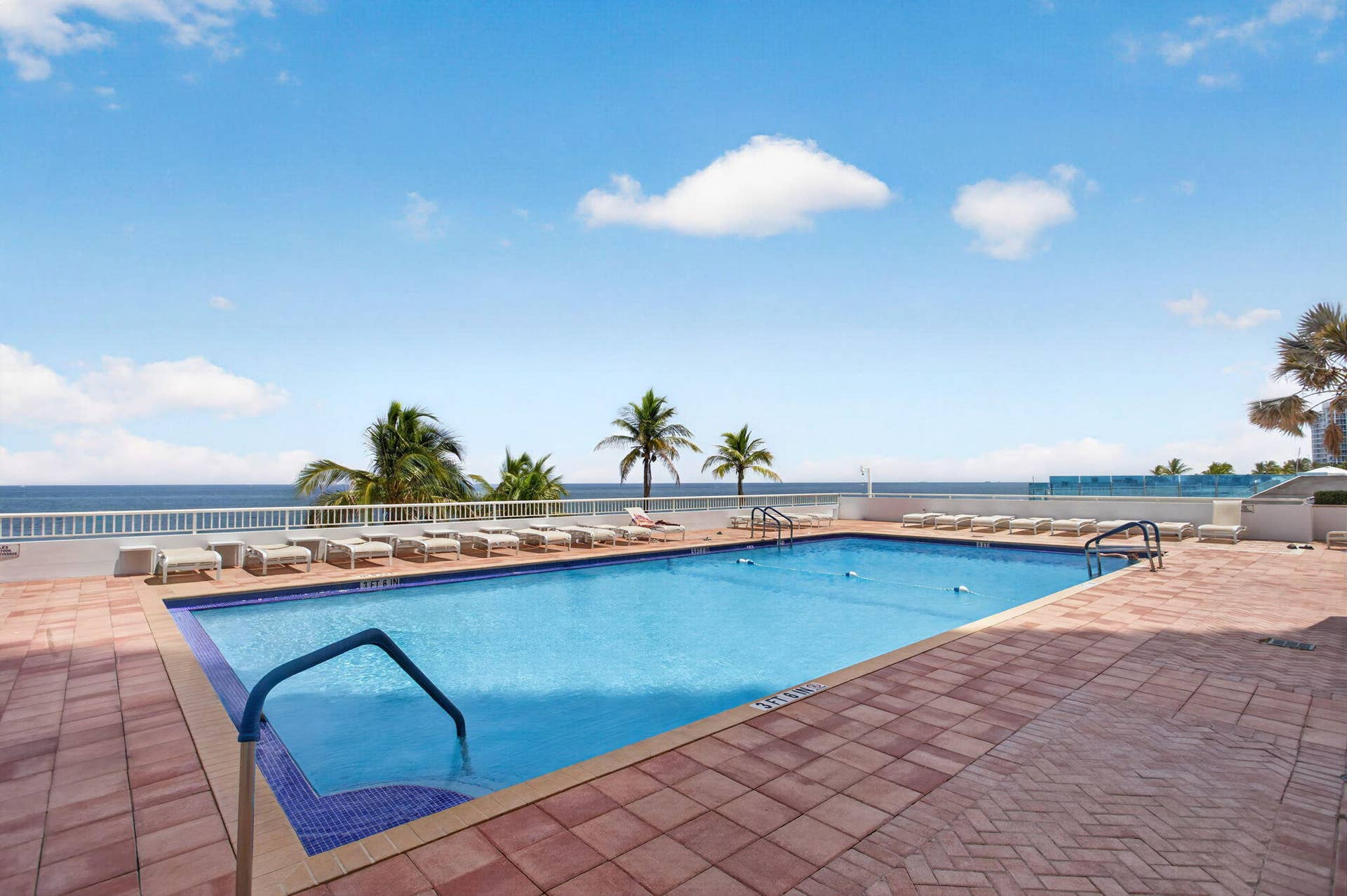 1370 S OCEAN Boulevard, #1705, Pompano Beach, Pompano Beach, FL 33062 Pool overlooking the ocean