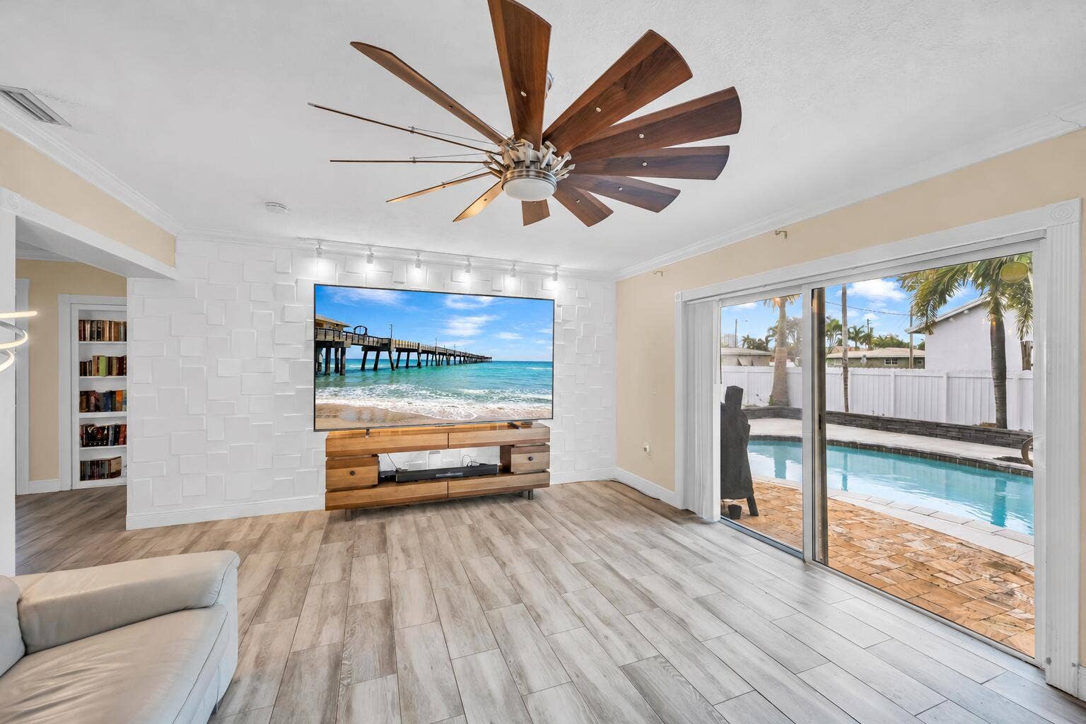 301 SE 3RD Terrace, Dania Beach, FL 33004 Pool view from the Living Room