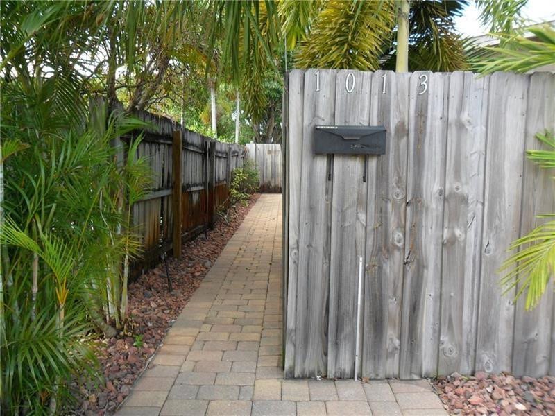 Private entry to fully fenced, private property.