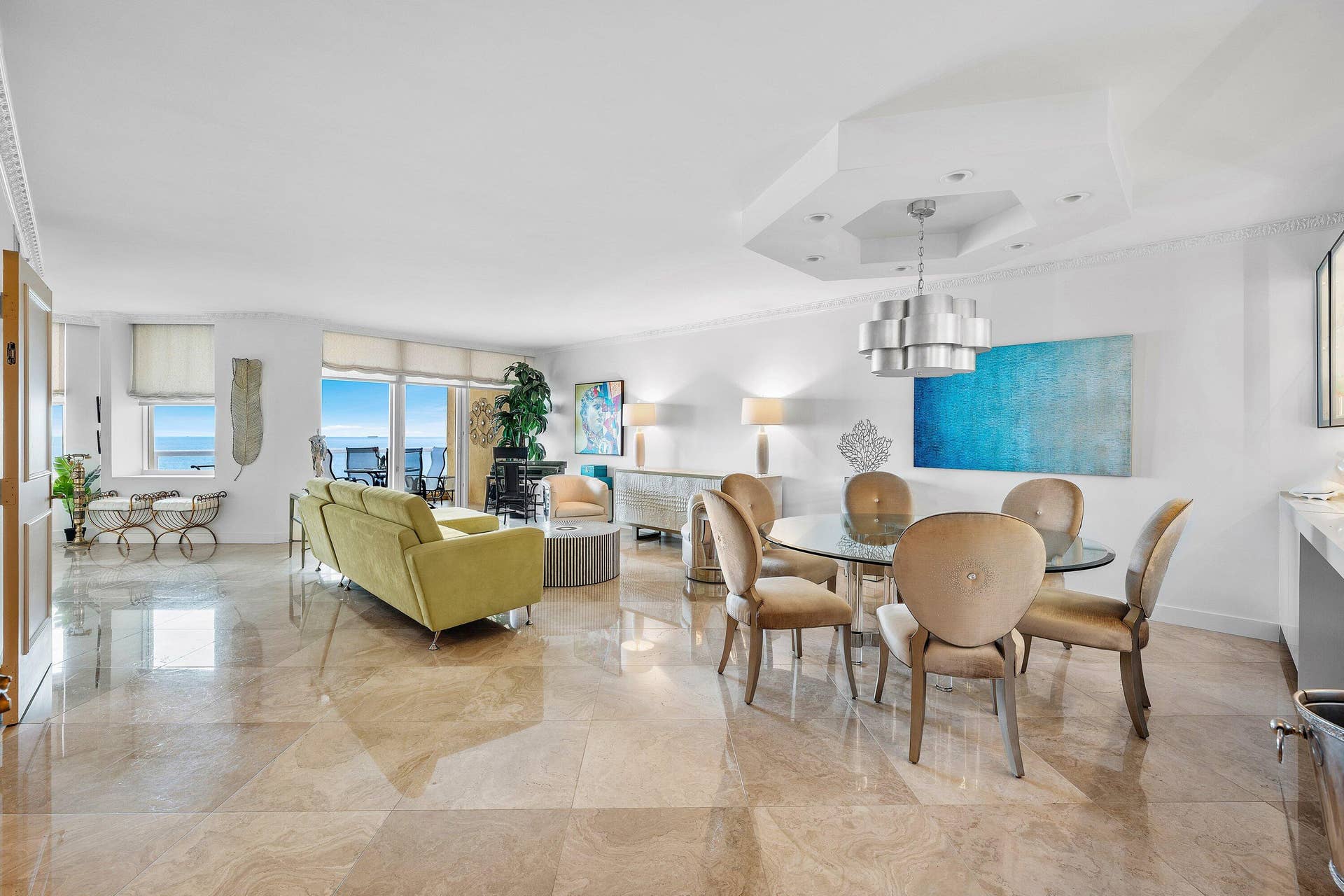 2100 N Ocean Boulevard, #19A, Fort Lauderdale, FL 33305 Living Room