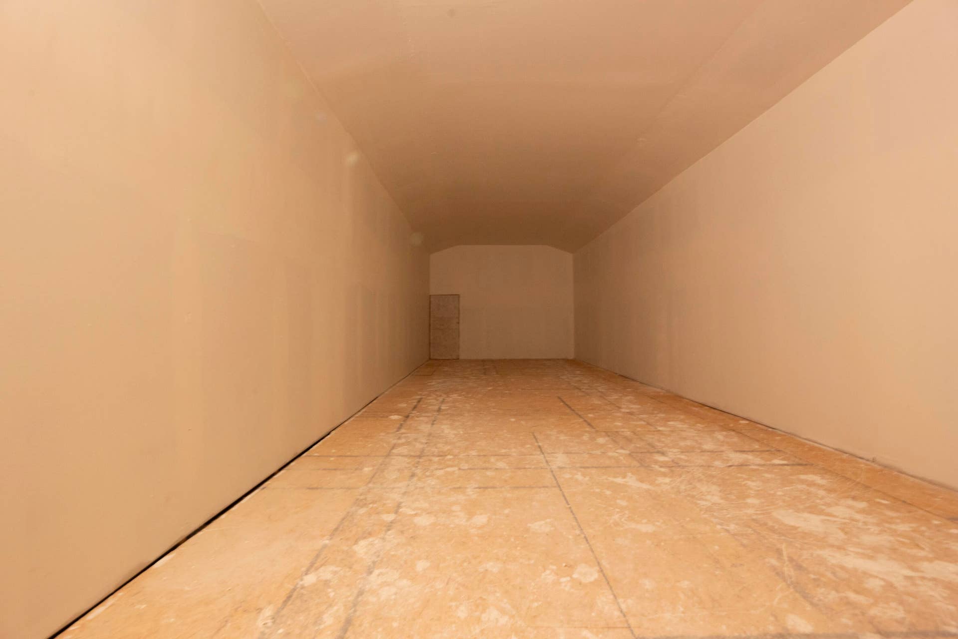 Attic with spray foam insulation