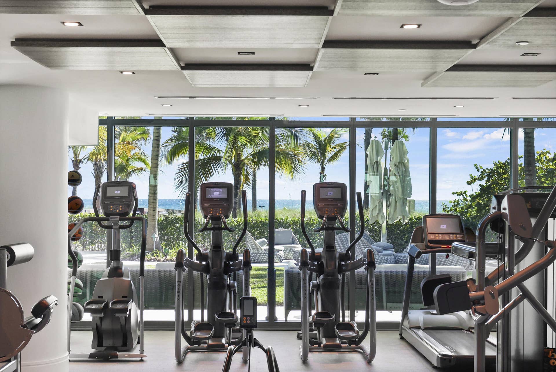 730 N Ocean Boulevard, Pompano Beach, FL 33062 The state of the art fitness center overlooks the Atlantic Ocean.
