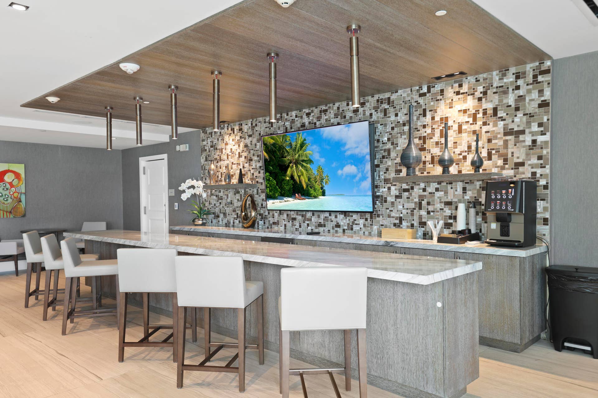 730 N Ocean Boulevard, Pompano Beach, FL 33062 Sabbia is the flagship luxury condo building sitting on the sand in Pompano Beach. Residents & guests can enjoy a private beach, resort style pool, state of the art fitness center that overlooks the ocean, clubroom, valet parking, business center, 24/7 security, an an unmatched lifestyle.