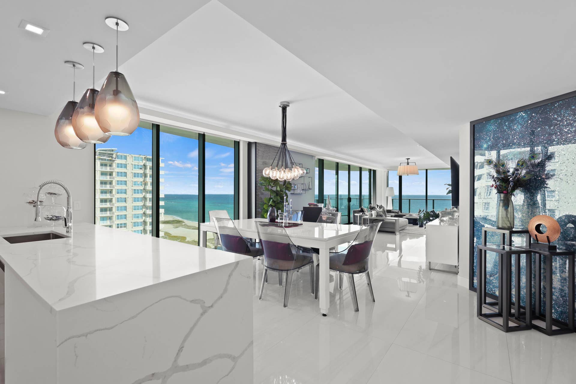 730 N Ocean Boulevard, Pompano Beach, FL 33062 From the moment you enter, sweeping ocean views unfold before you, creating an unforgettable first impression.
