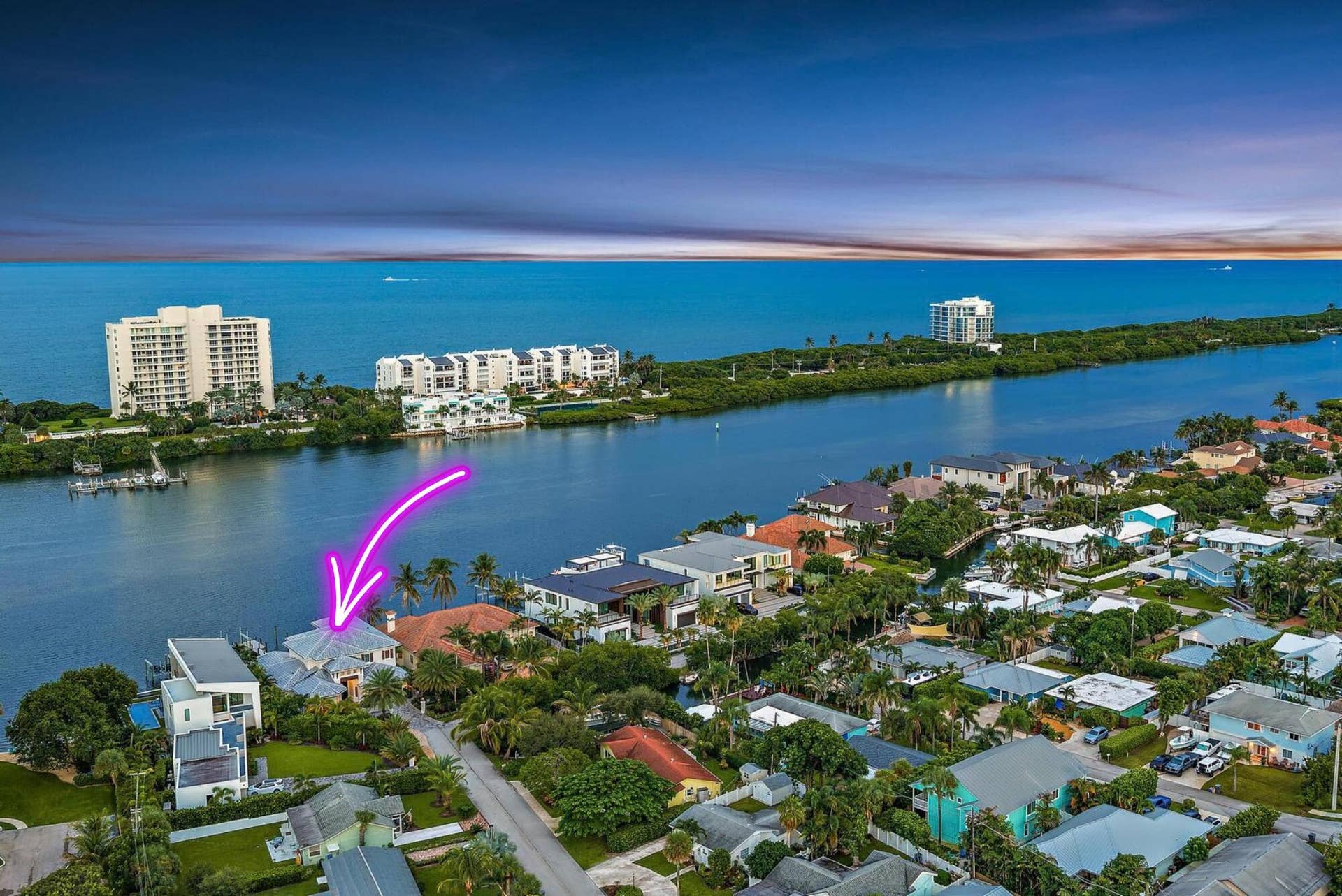 3433 Harbor Road N, Jupiter, FL 33469 Aerial