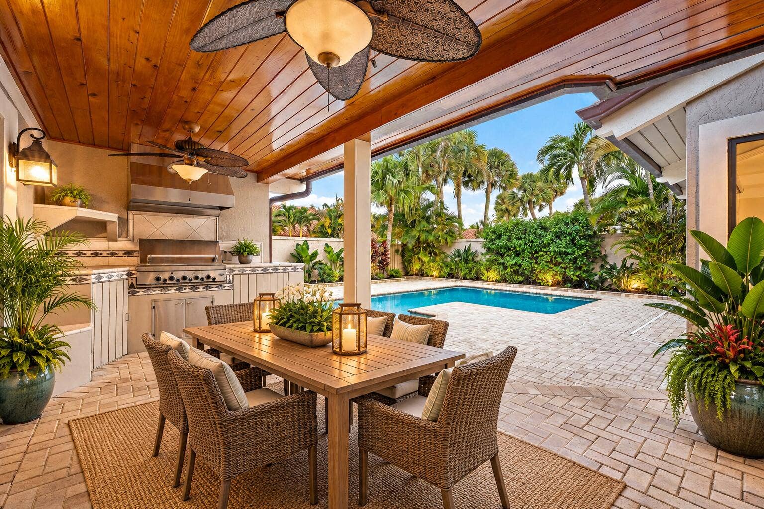 101 W Spearfish Lane, Jupiter, FL 33477 Covered Lanai - Virtually Staged