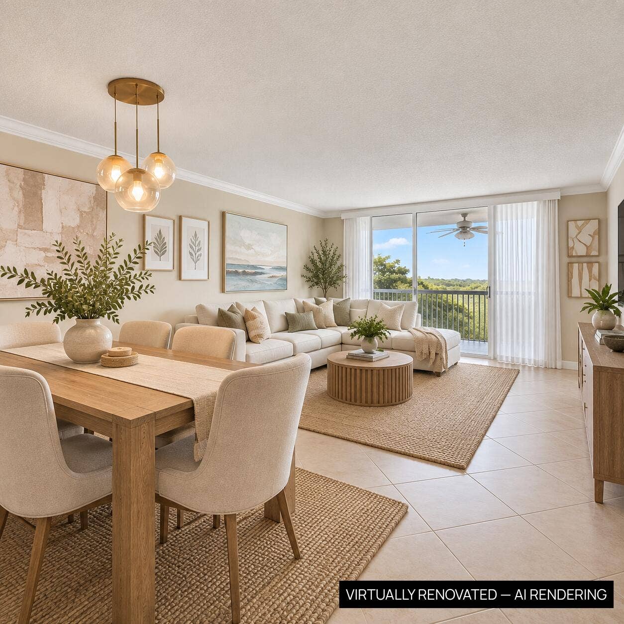 VIRTUALLY RENOVATED LIVING ROOM