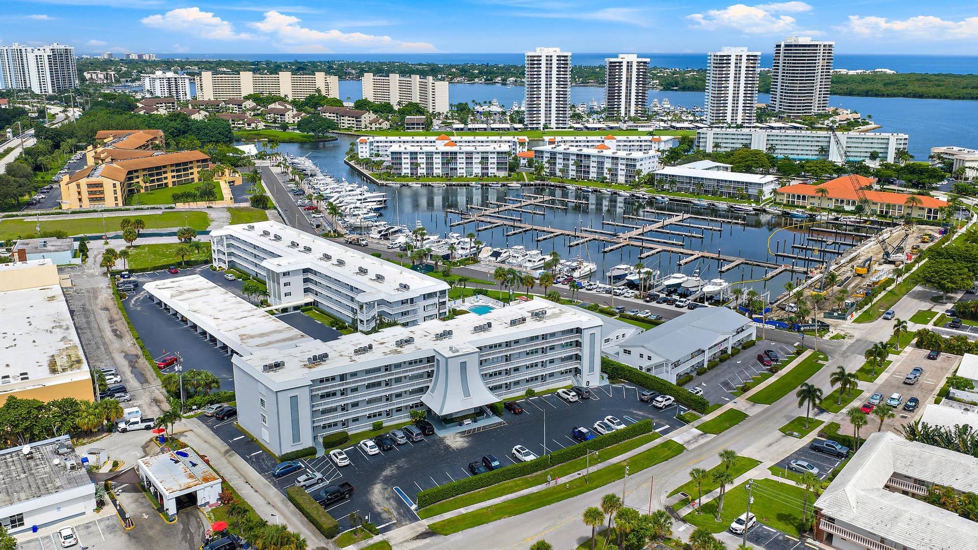 155 Yacht Club Drive, #207, North Palm Beach, FL 33408 Aerial to the North