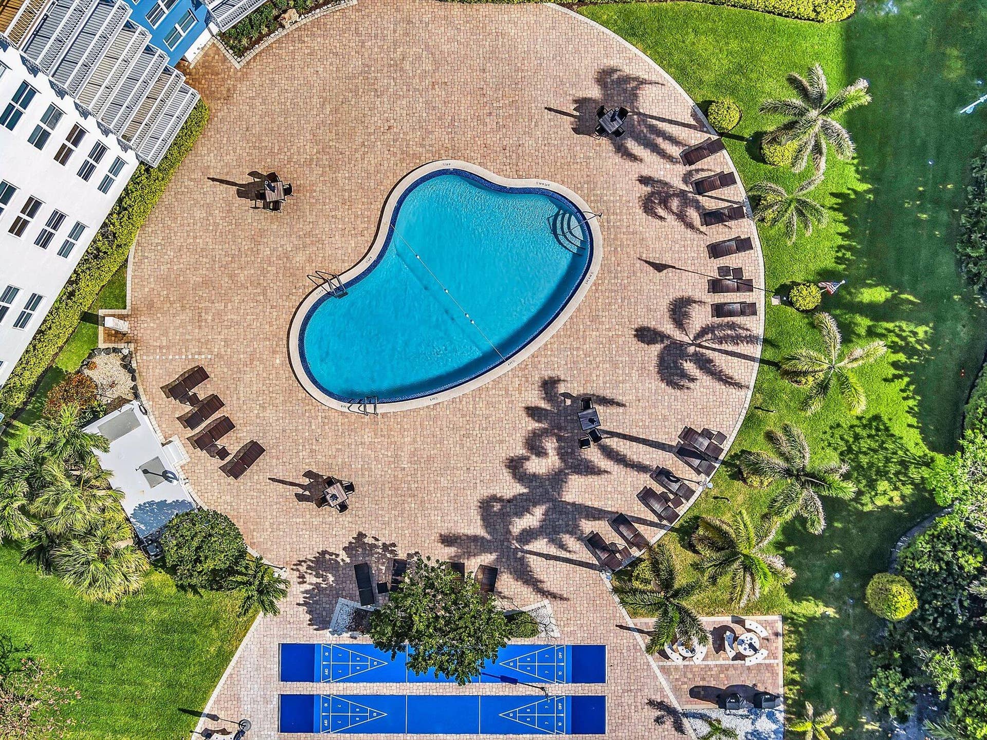 301 N Ocean Boulevard, #709, Pompano Beach, FL 33062 31-26-aerial of pool area