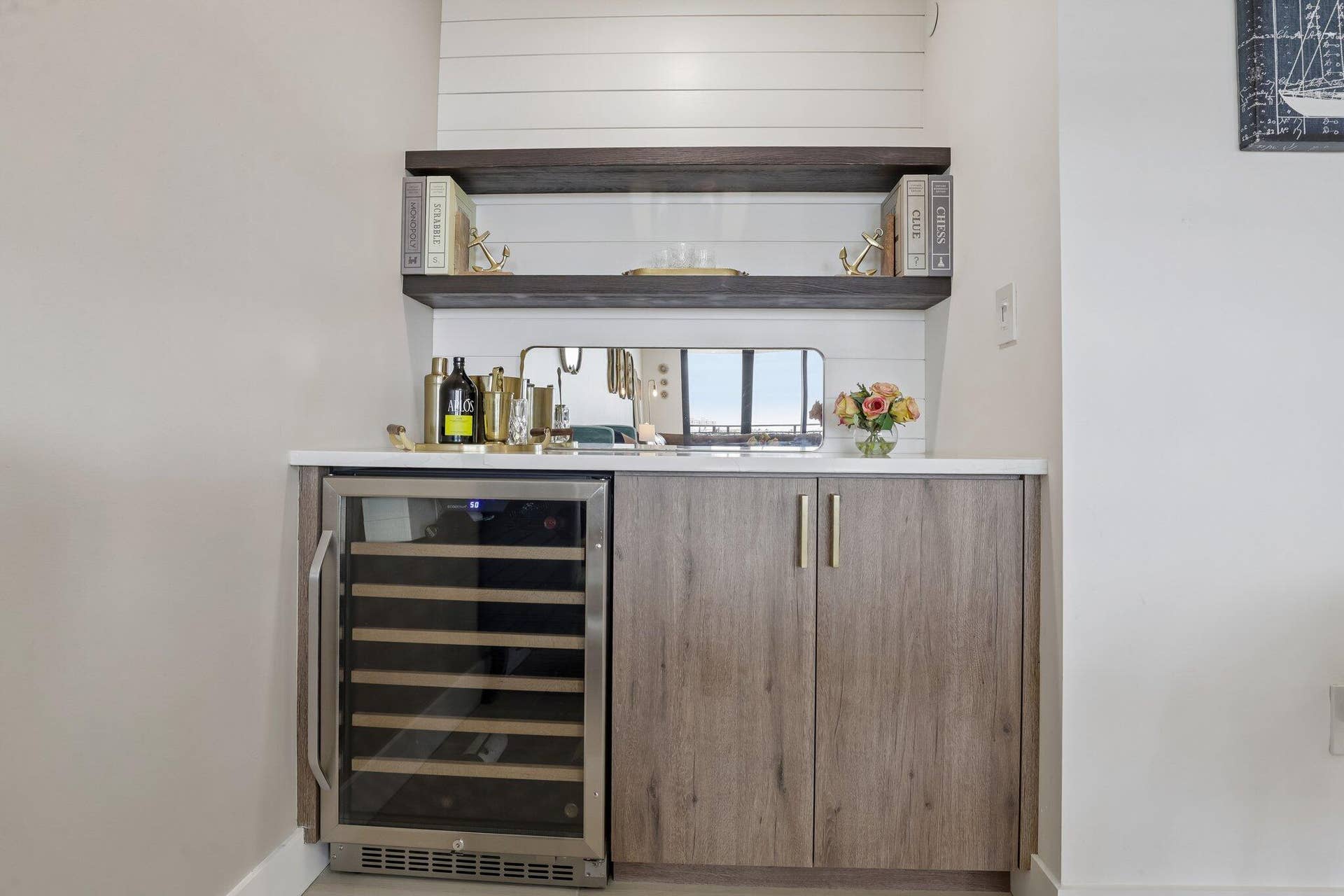 3912 S Ocean Boulevard, #704, Highland Beach, FL 33487 Wine Storage and Bar Area