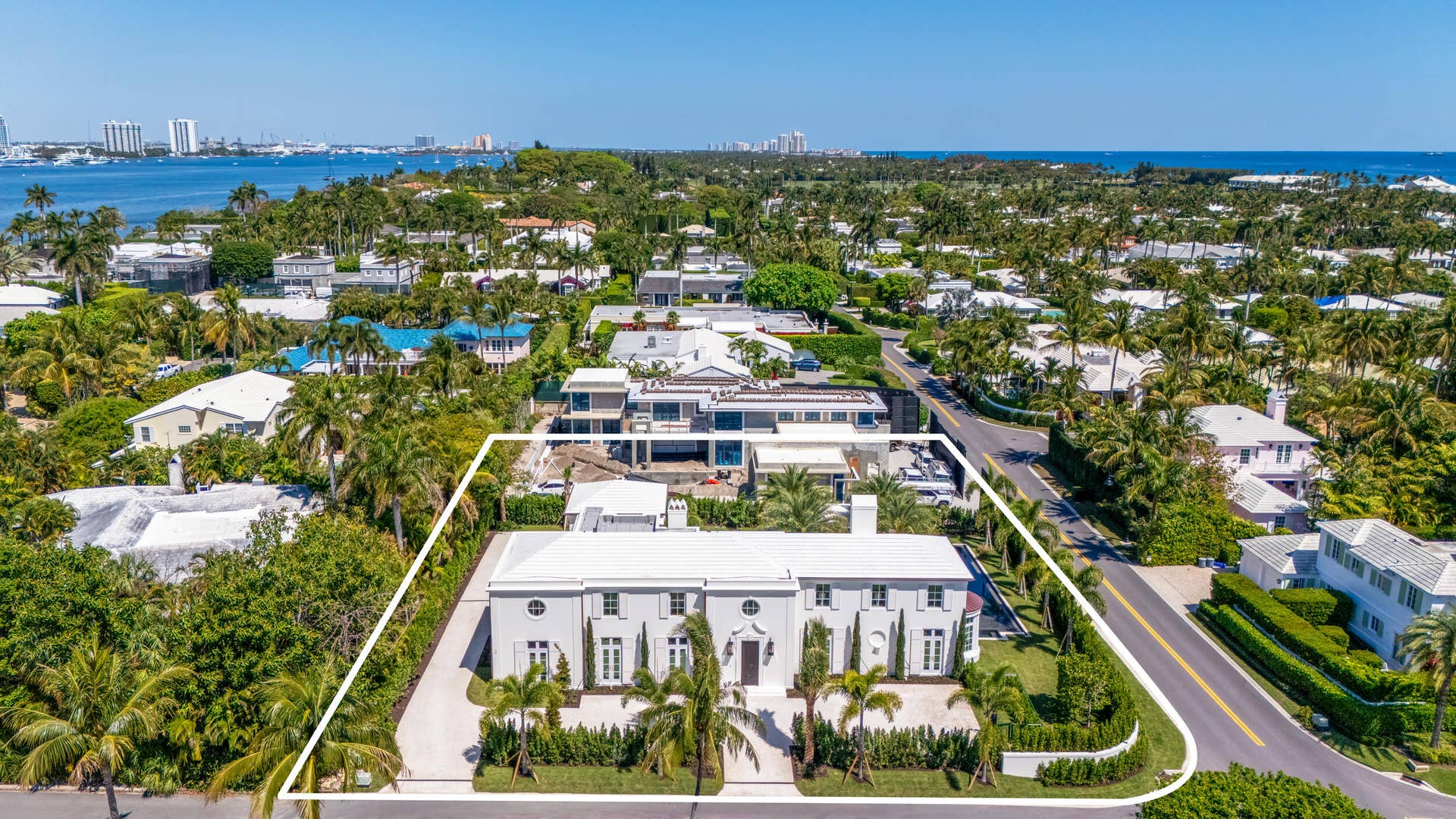 301 Plantation Road, Palm Beach, FL 33480 North Aerial