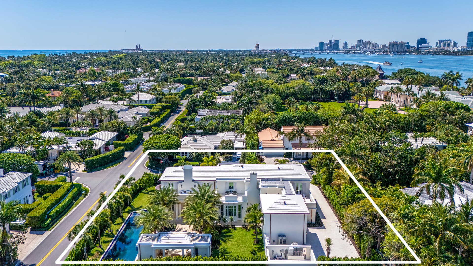301 Plantation Road, Palm Beach, FL 33480 South Aerial