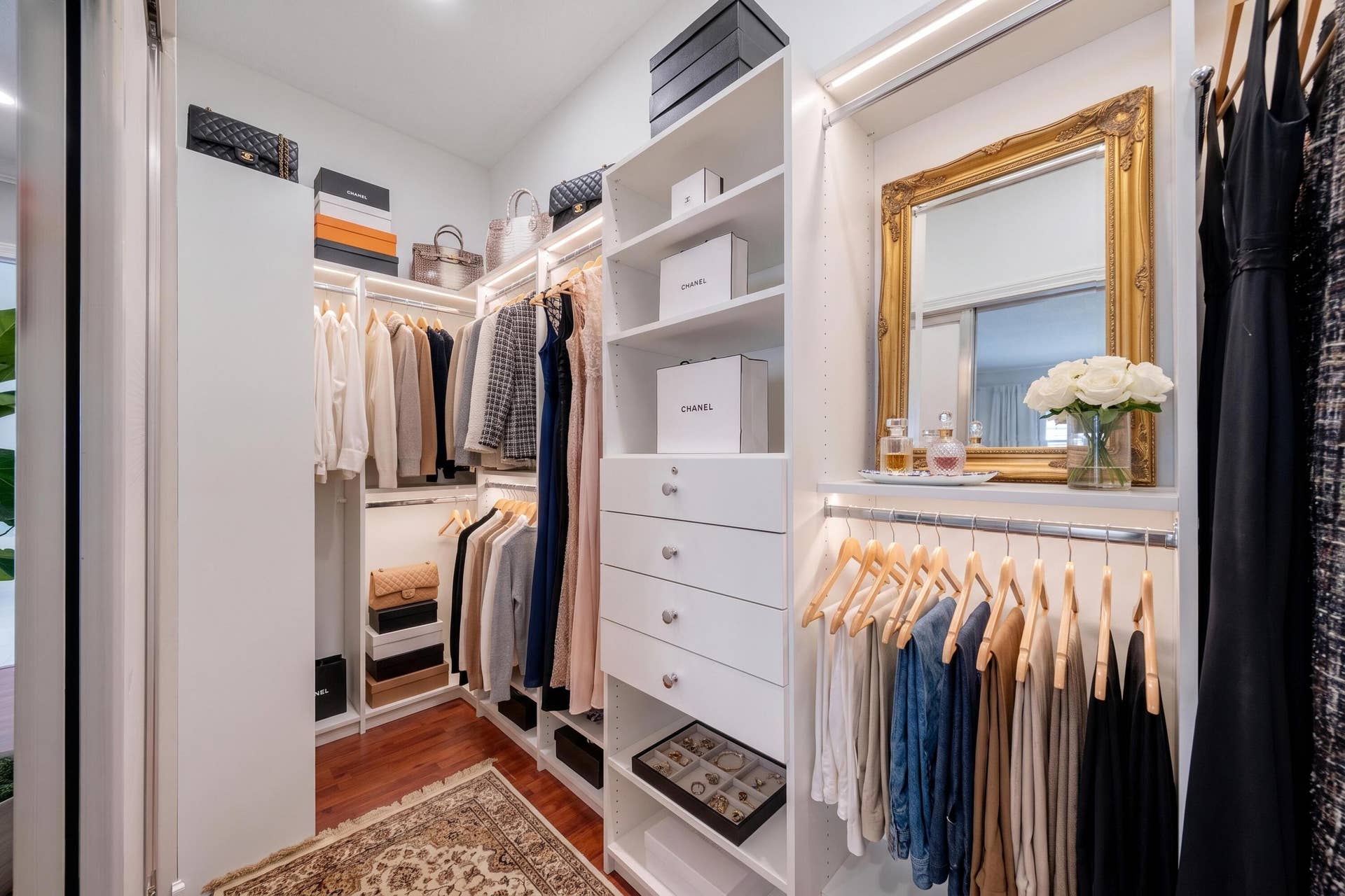 254 Marlberry Circle, Jupiter, FL 33458 New primary walk-in closet with custom shelving and drawers (closet virtually staged)