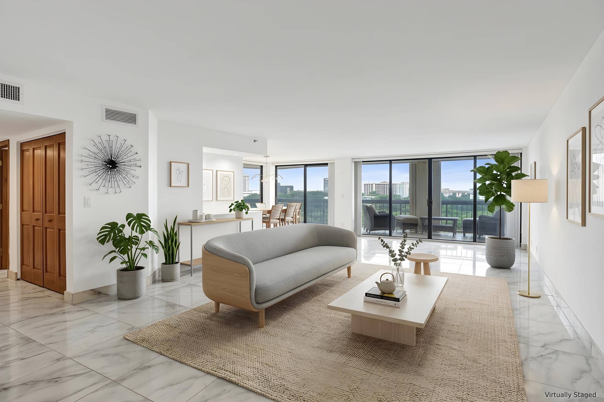 Virtually staged using AI  living room