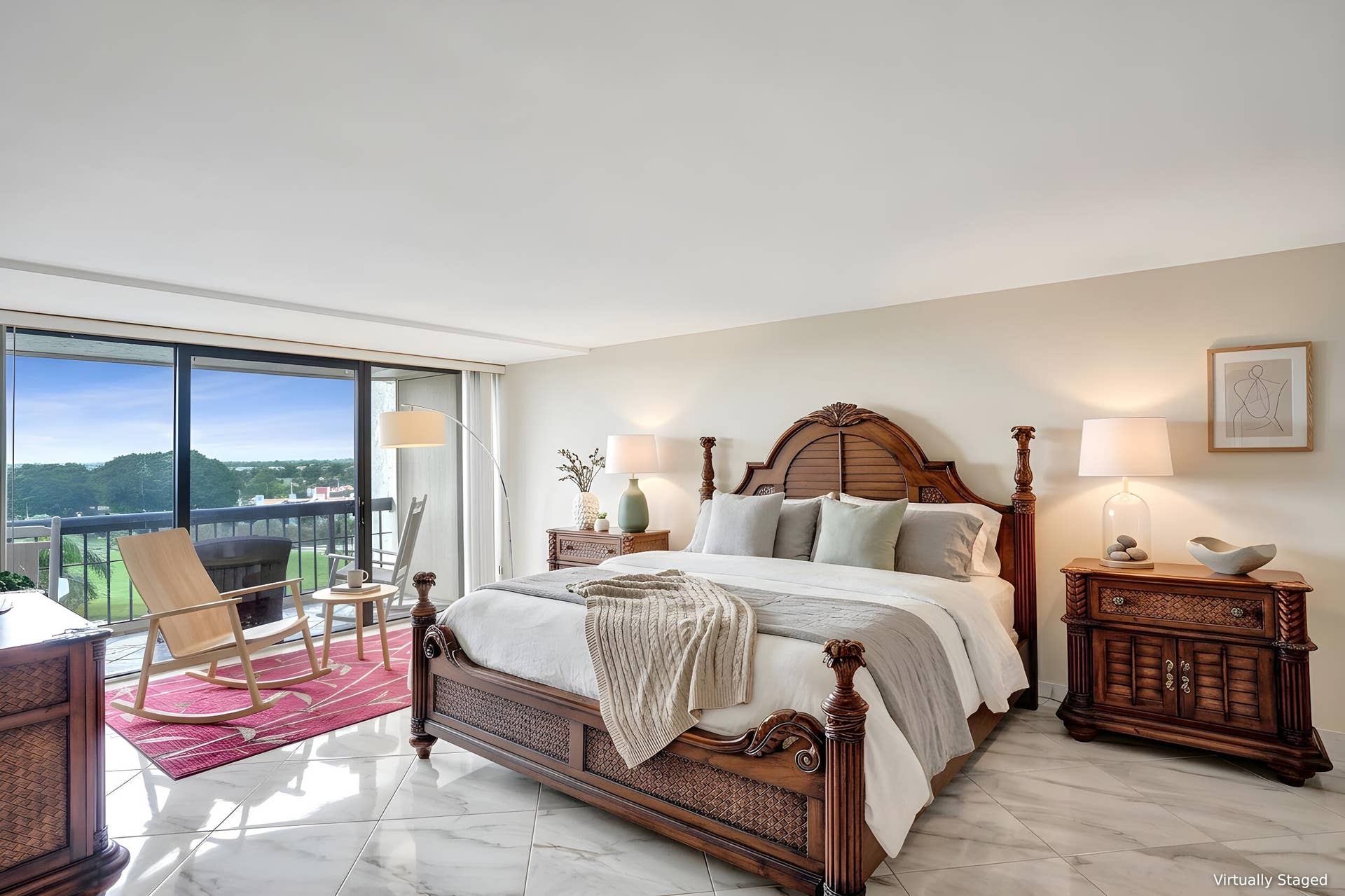 Virtually staged using AI  primary bedroom