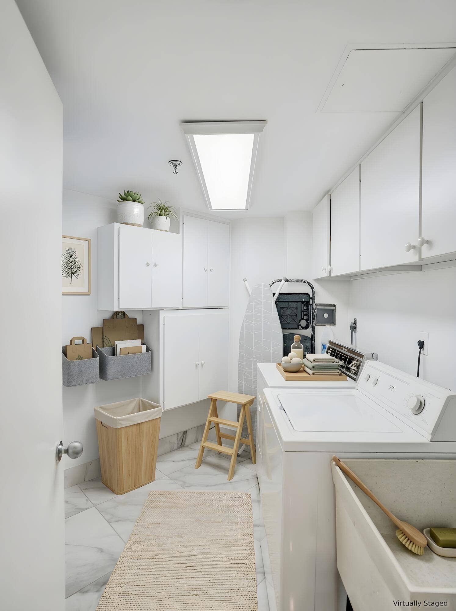 Virtually staged using AI  laundry room