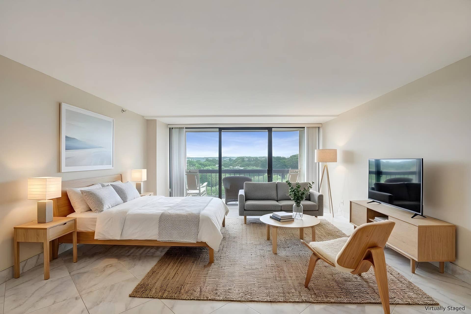 Virtually staged using AI  primary bedroom