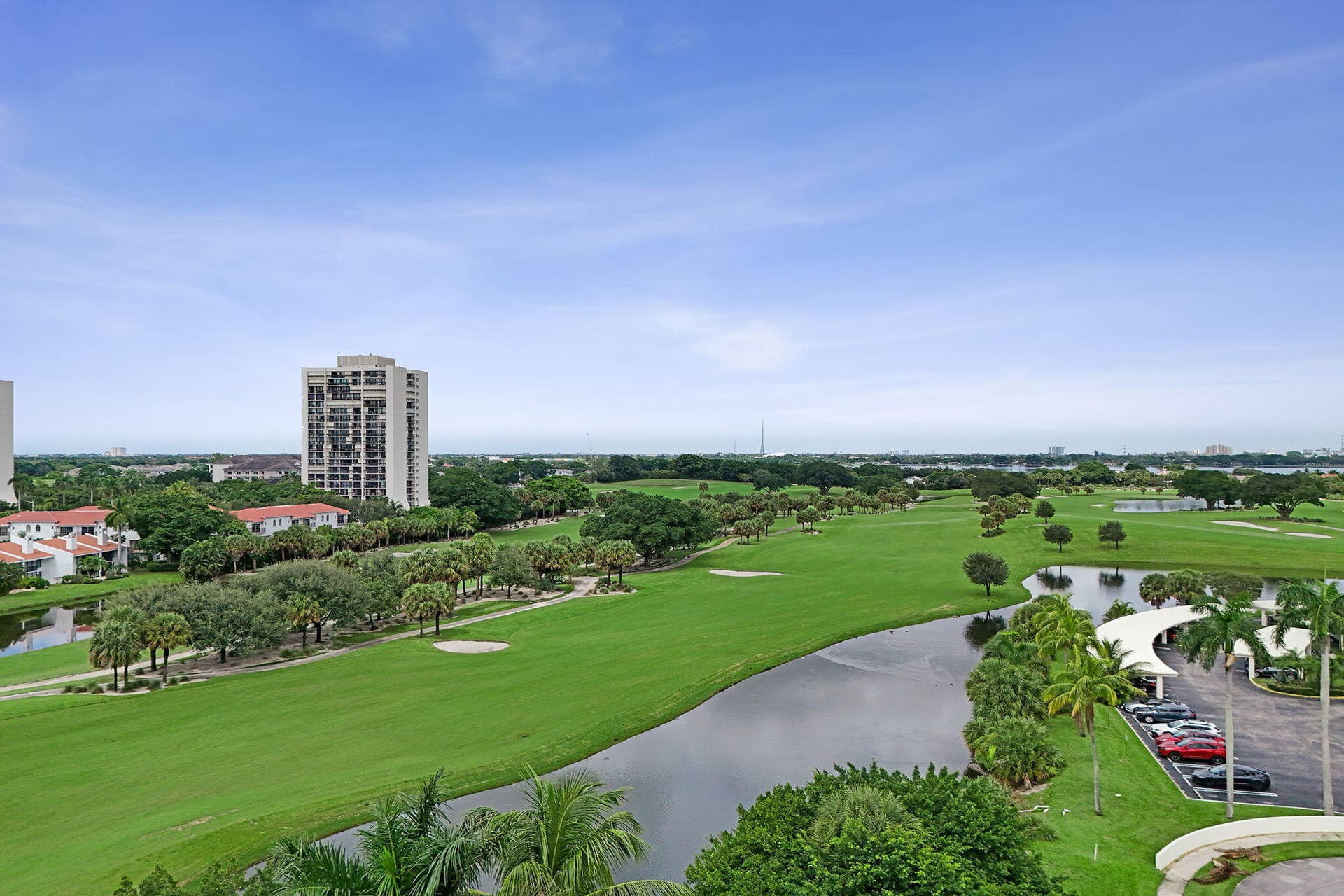 Expansive golf course view