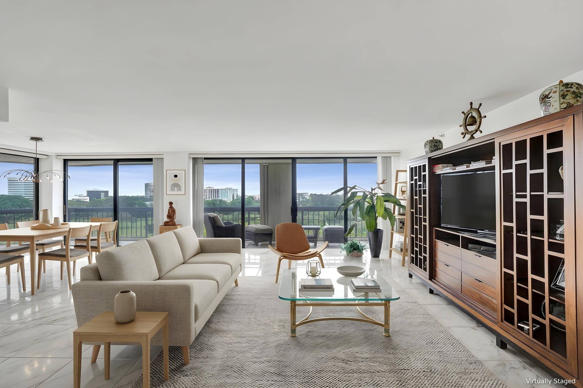 Virtually staged using AI  living room