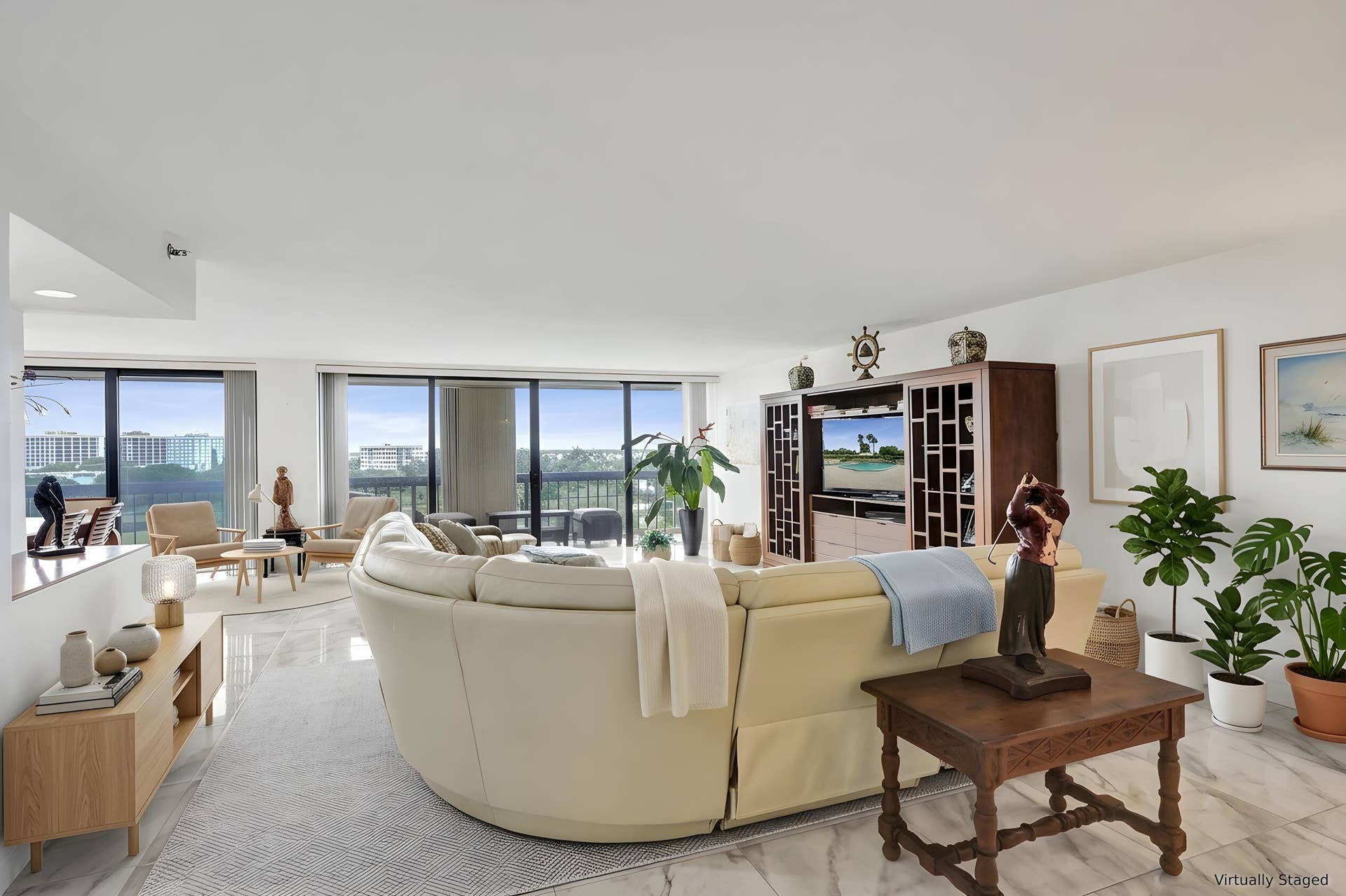 Virtually staged using AI  living room