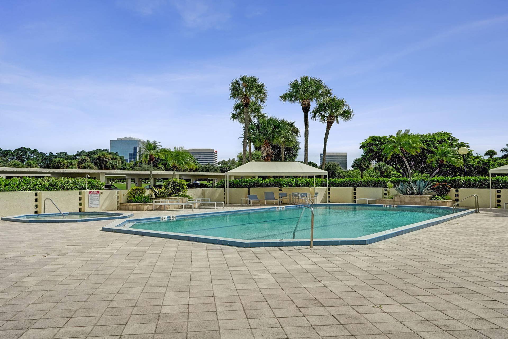 Heated community swimming pool