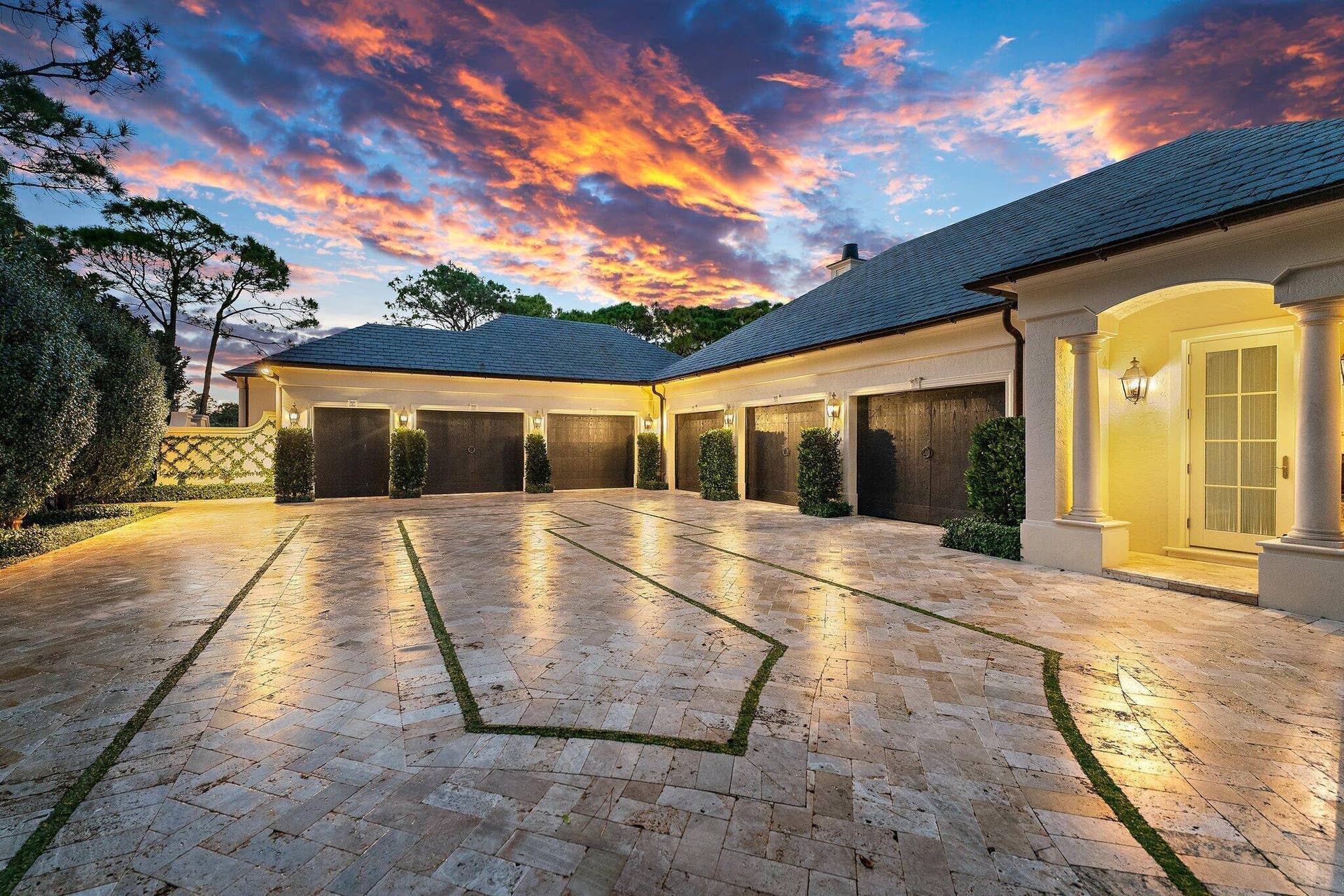 146 Bears Club Drive, Jupiter, FL 33477 Motor Court with Six Garages