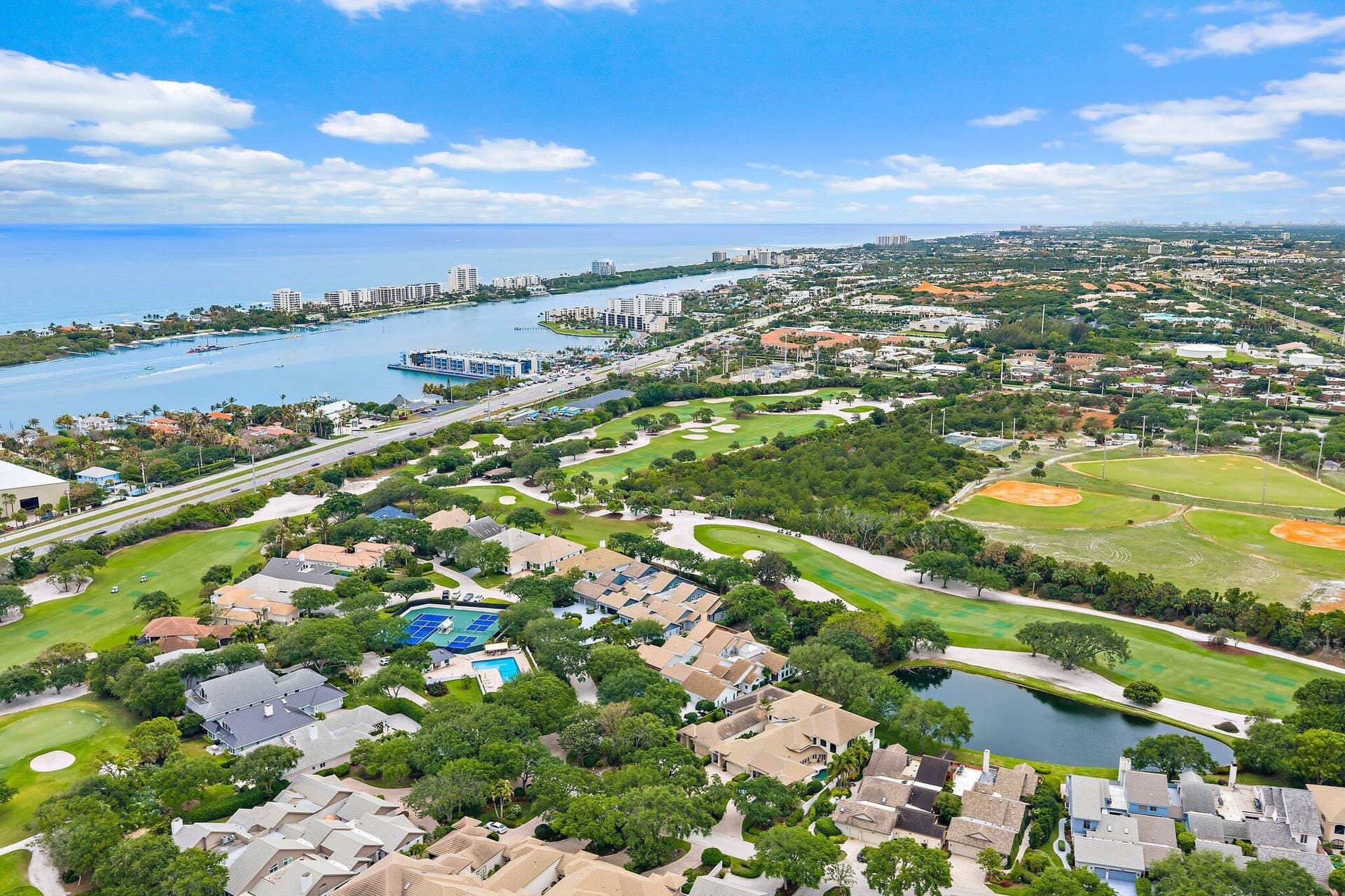 12200 SE BIRKDALE Run, Jupiter, FL 33469 Aerial View