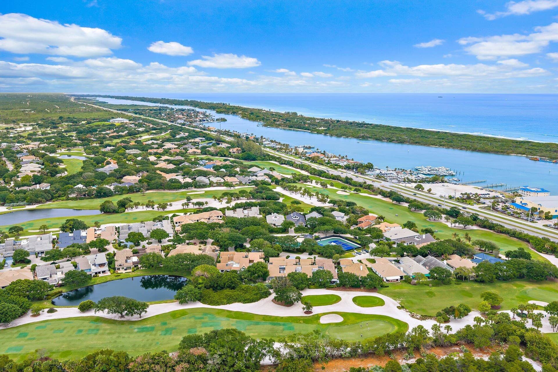 12200 SE BIRKDALE Run, Jupiter, FL 33469 Aerial View Northeast