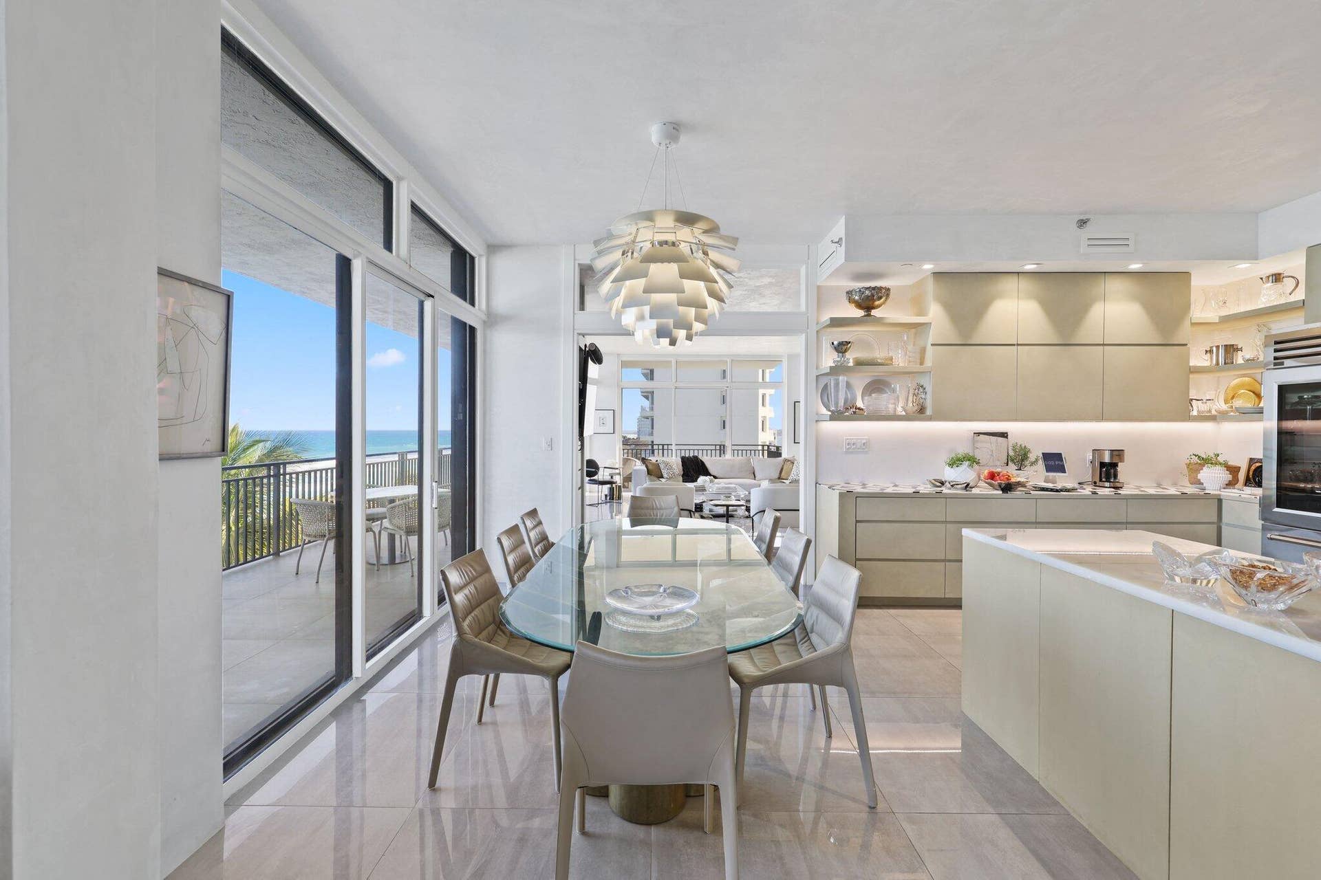 19750 S BEACH Road, #7050, Tequesta, FL 33469 Kitchen Dining with Stunning Views