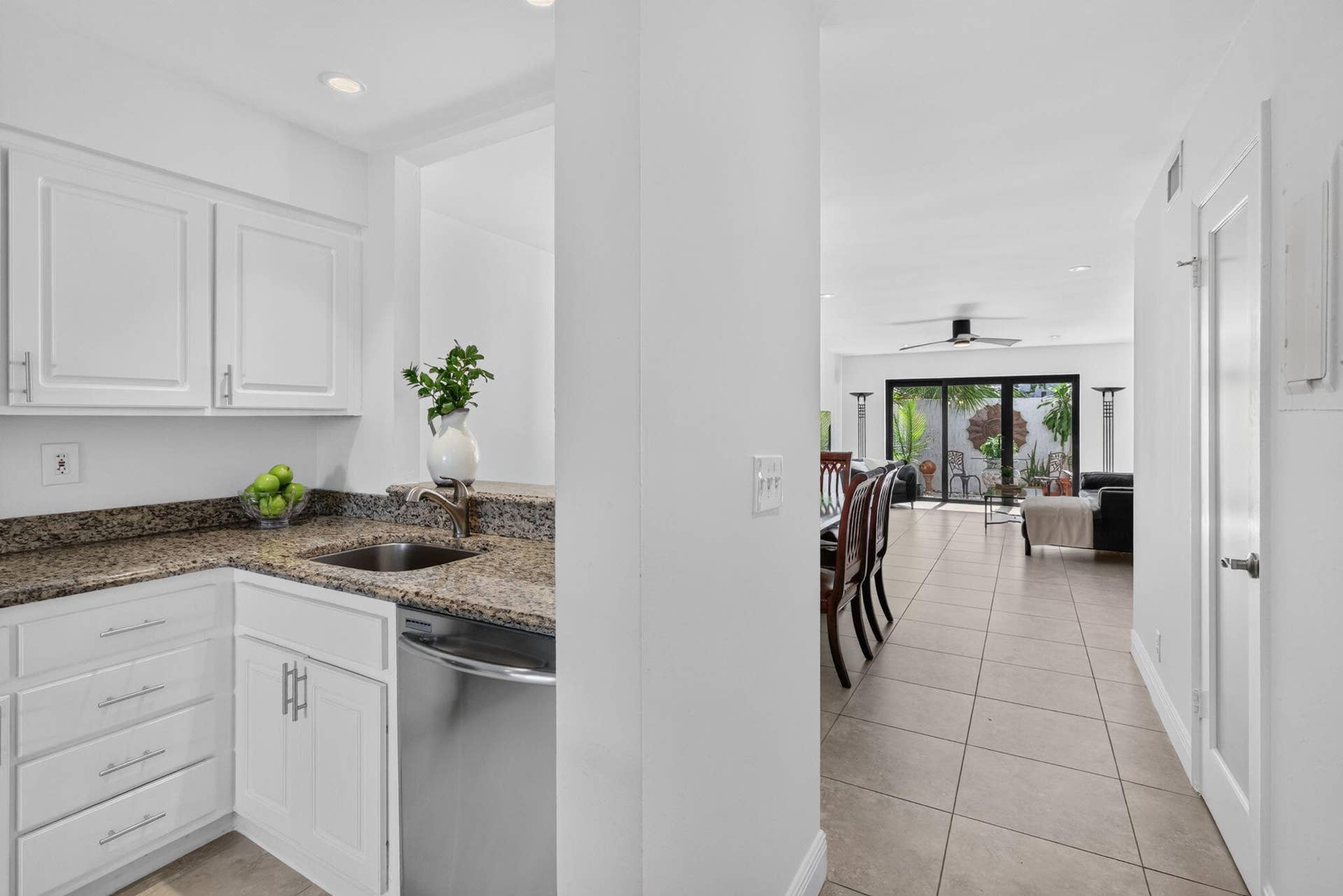 Kitchen looking towards dining area and family/living room