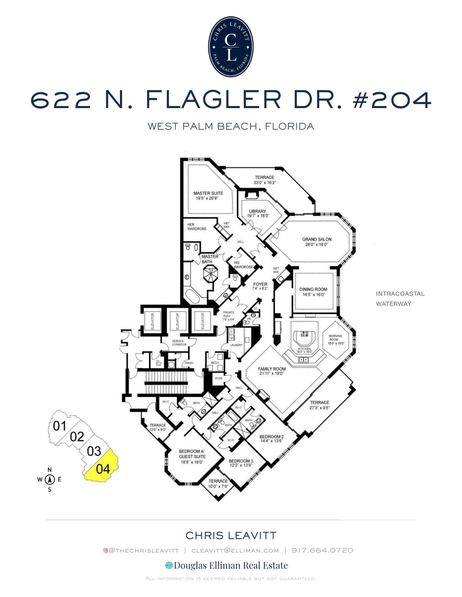 622 N Flagler Drive, #204, West Palm Beach, FL 33401 622 N. Flagler Dr. #204 - Floor Plan