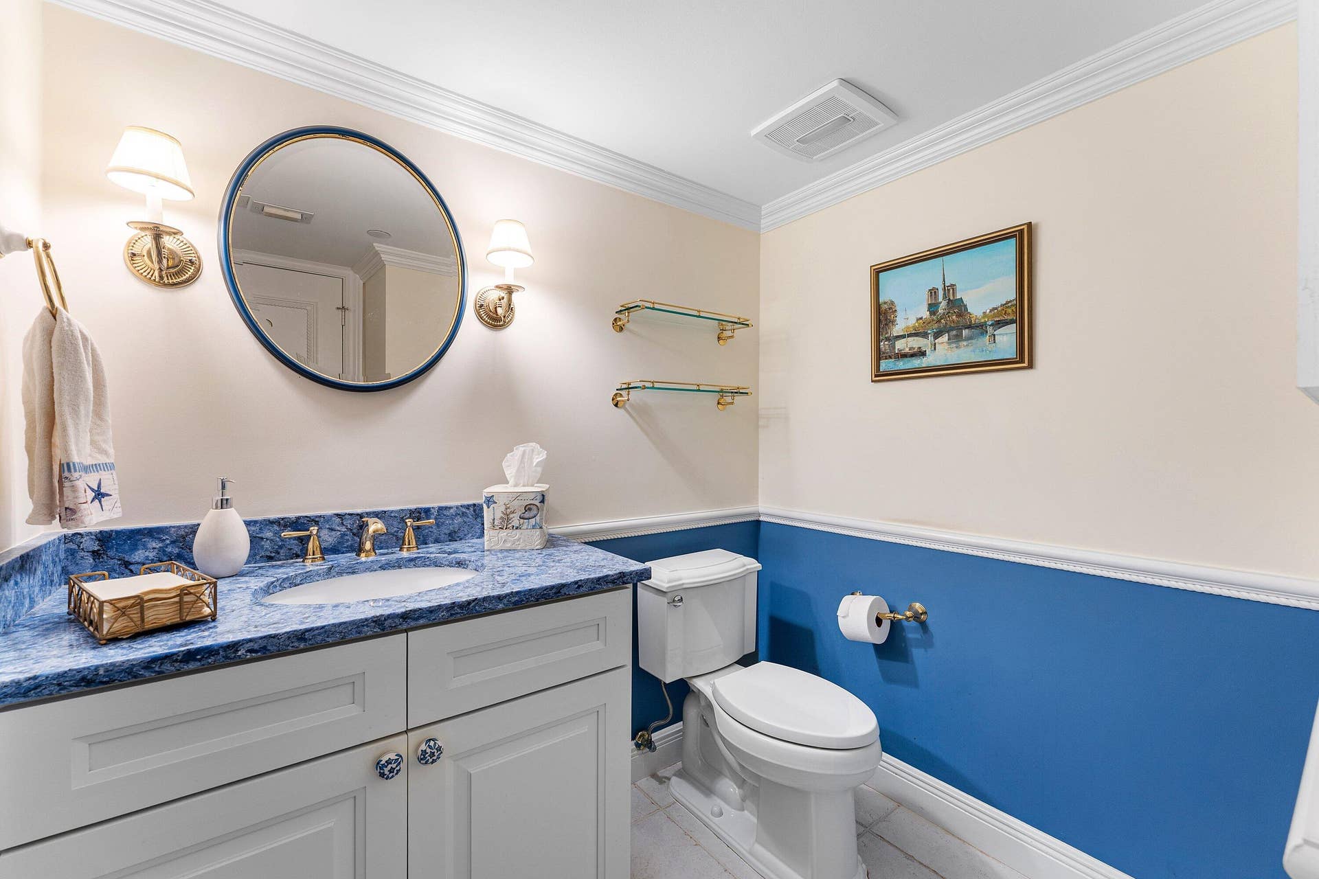 3420 S Ocean Boulevard, #PH-W, Highland Beach, FL 33487 Guest Bathroom
