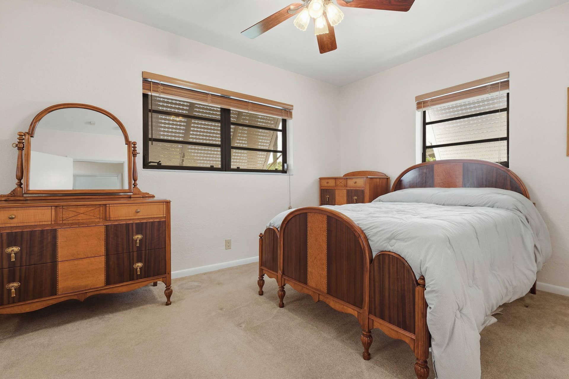 Front Bedroom with Recessed windows with blinds
