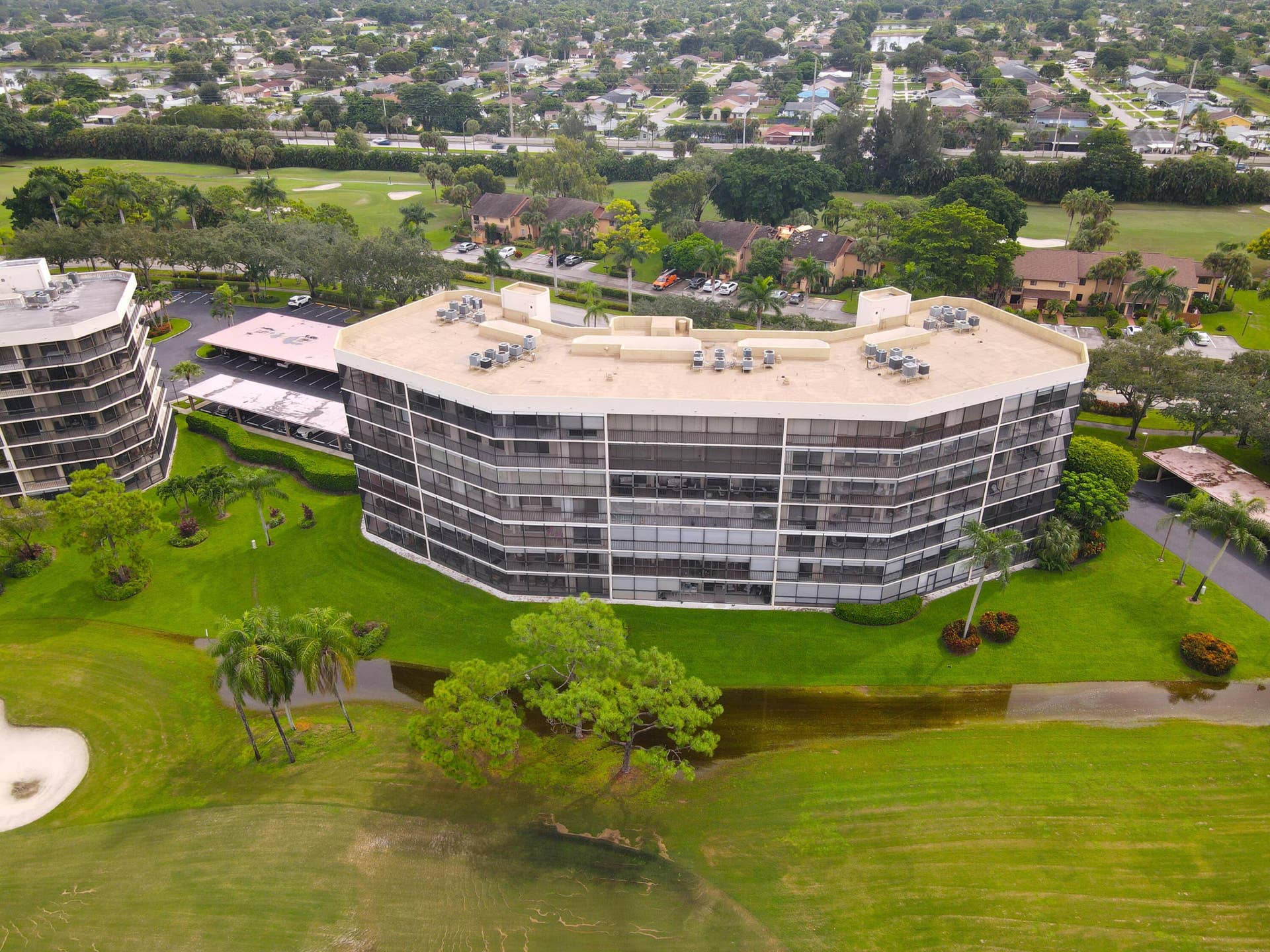 5301 FOUNTAINS Drive S, #501, Lake Worth, FL 33467 aerial view