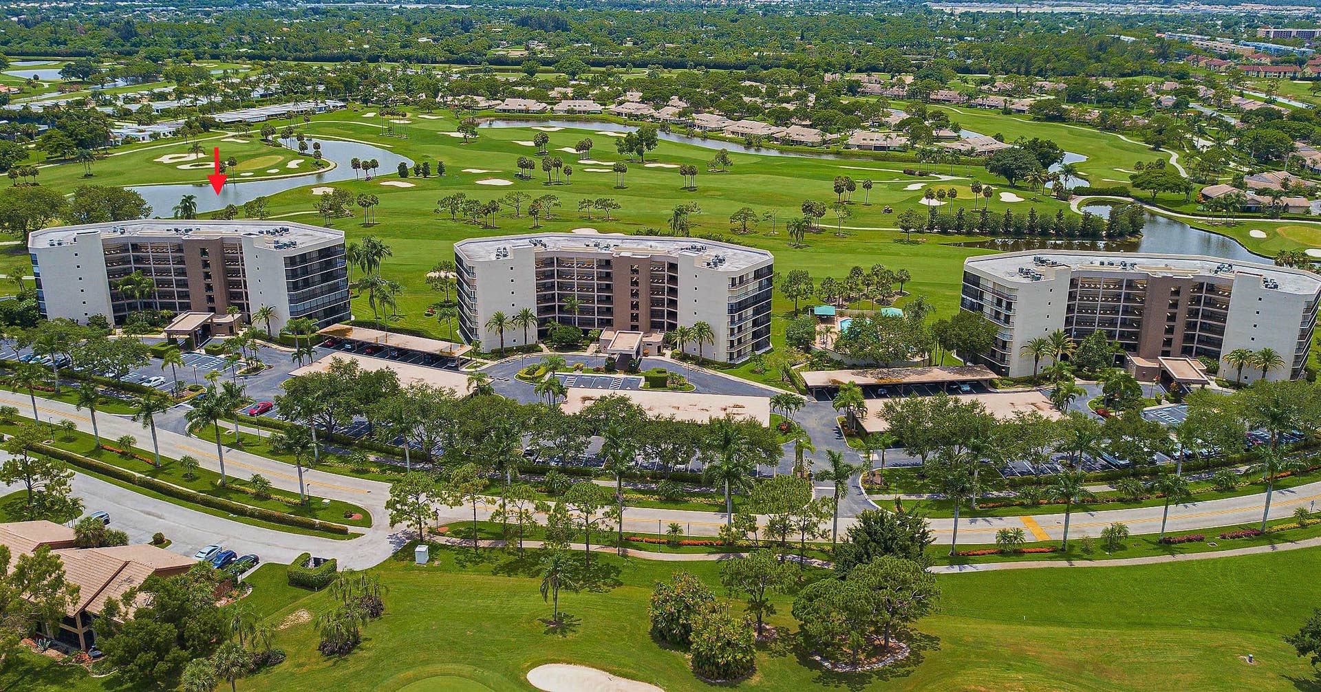 5301 FOUNTAINS Drive S, #501, Lake Worth, FL 33467 aerial view