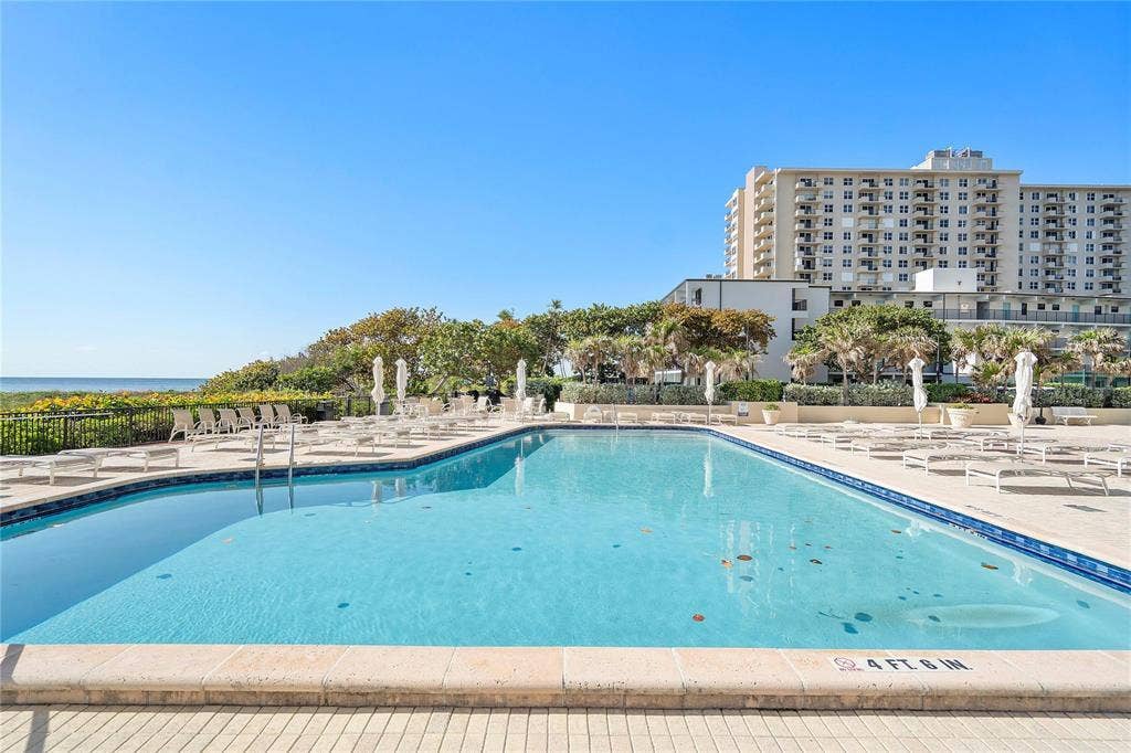 1900 S OCEAN Boulevard, #3G, Lauderdale By The Sea, FL 33062 Pool recently re-finished