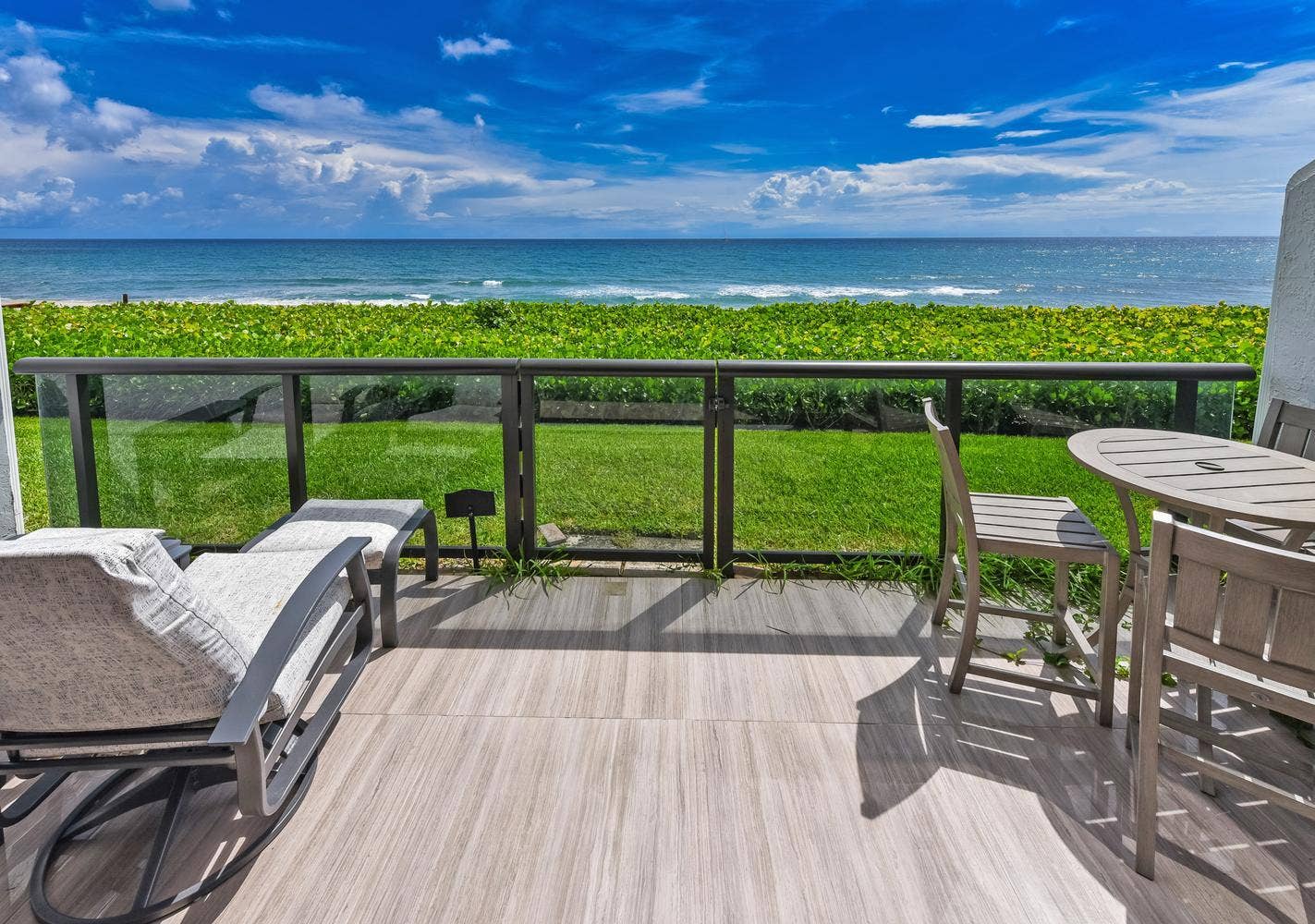 3115 S OCEAN Boulevard, #103, Highland Beach, FL 33487 Private patio on the beach