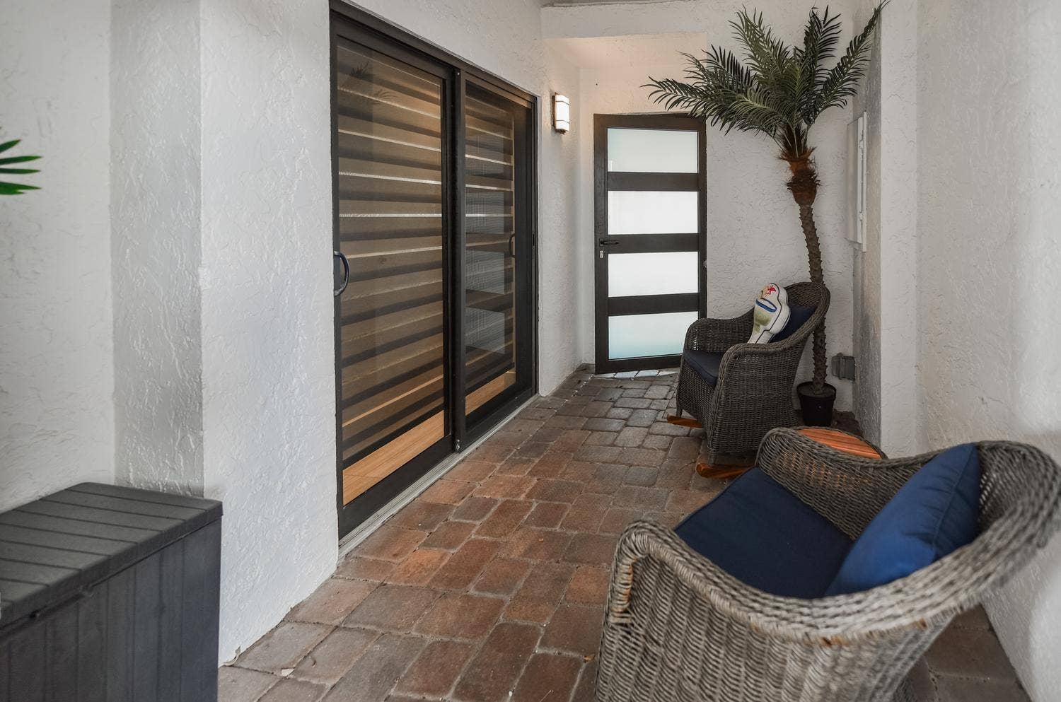 3115 S OCEAN Boulevard, #103, Highland Beach, FL 33487 Front Patio - entry to the residence