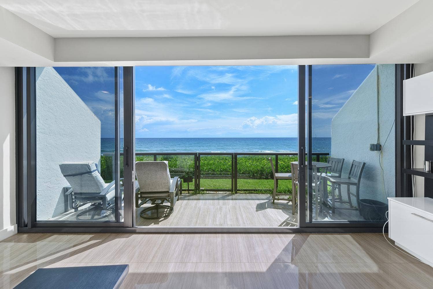 3115 S OCEAN Boulevard, #103, Highland Beach, FL 33487 private balcony from primary bedroom