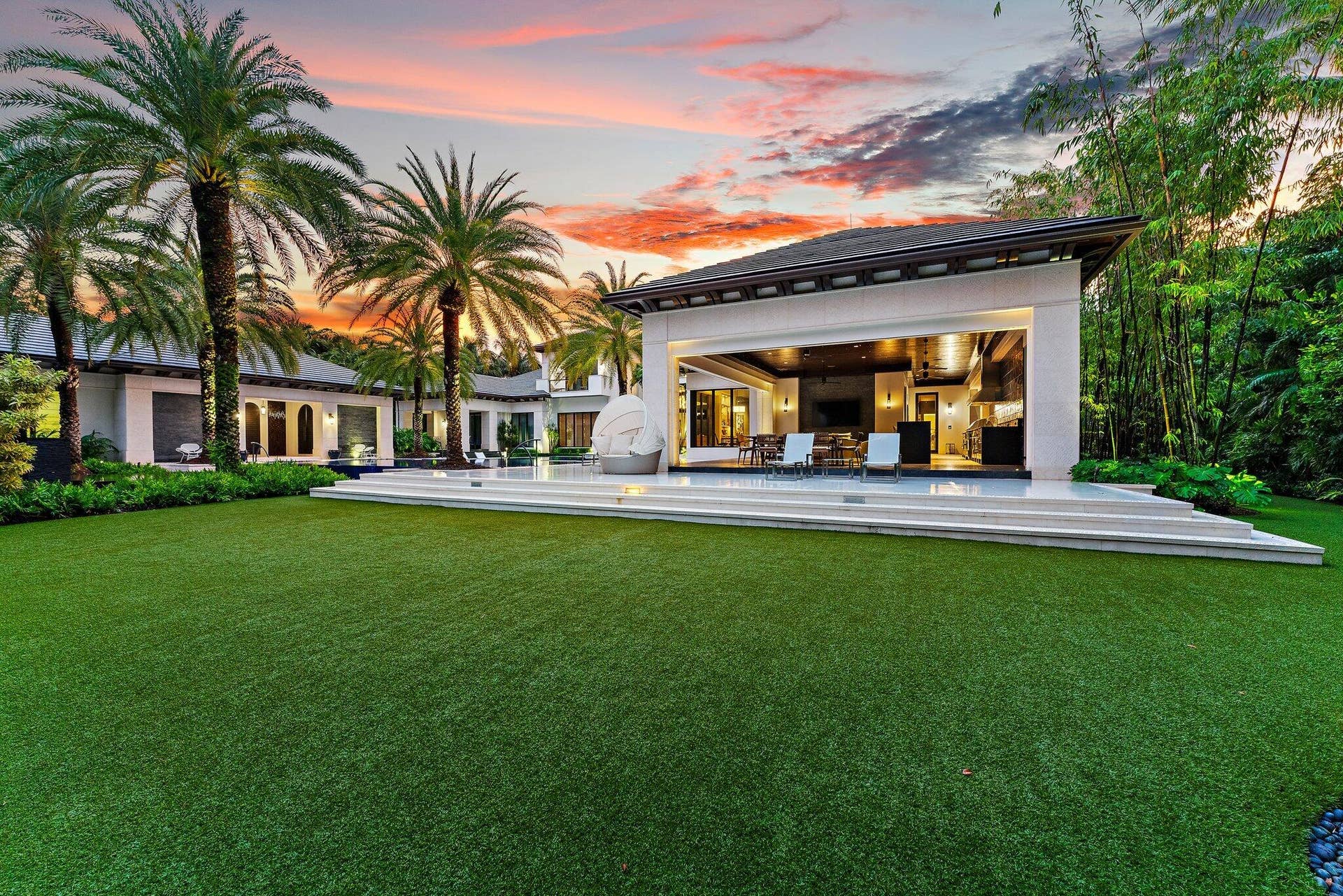 211 Bears Club Drive, Jupiter, FL 33477 Rear Lawn facing Home