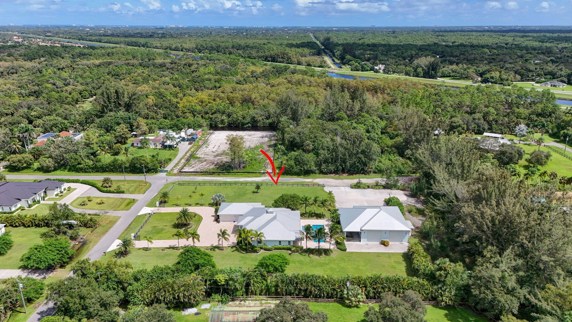 9118 Whippoorwill Trail, Jupiter, FL 33478 aerial view