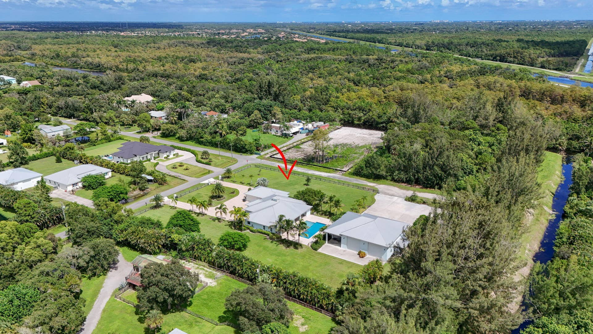 9118 Whippoorwill Trail, Jupiter, FL 33478 aerial view