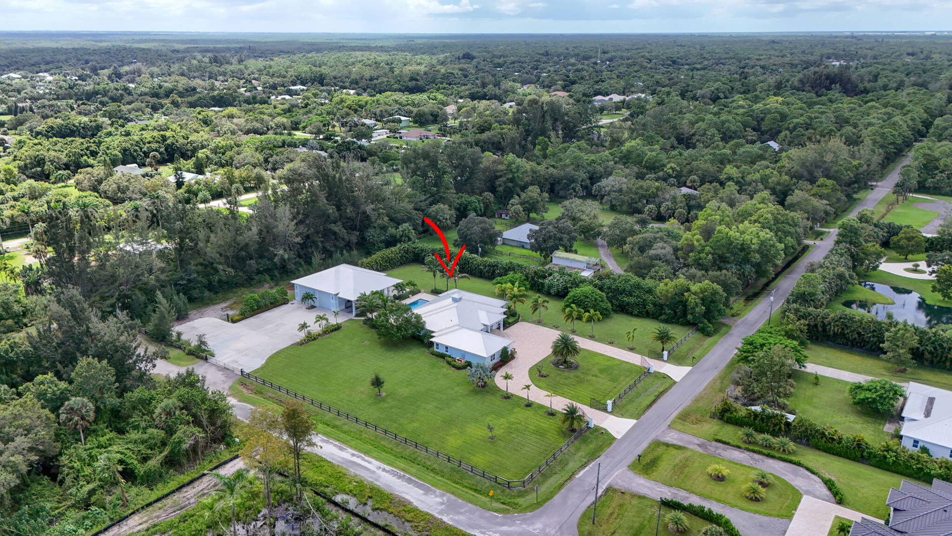 9118 Whippoorwill Trail, Jupiter, FL 33478 aerial view
