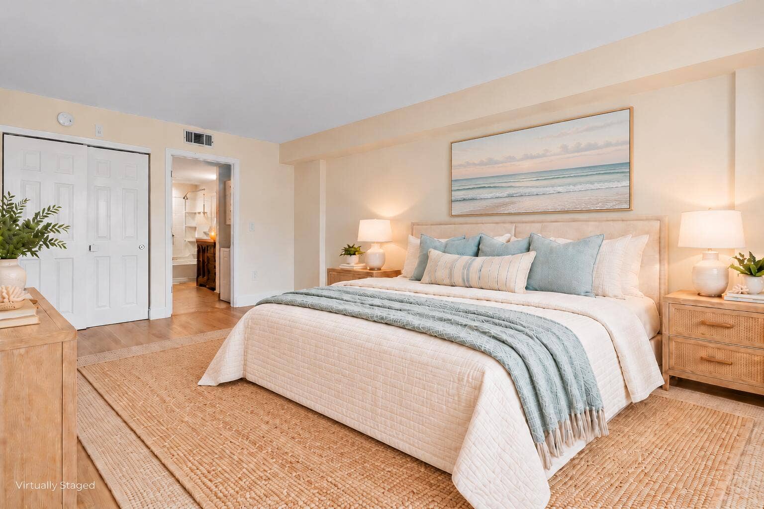 PRIMARY BEDROOM STAGED