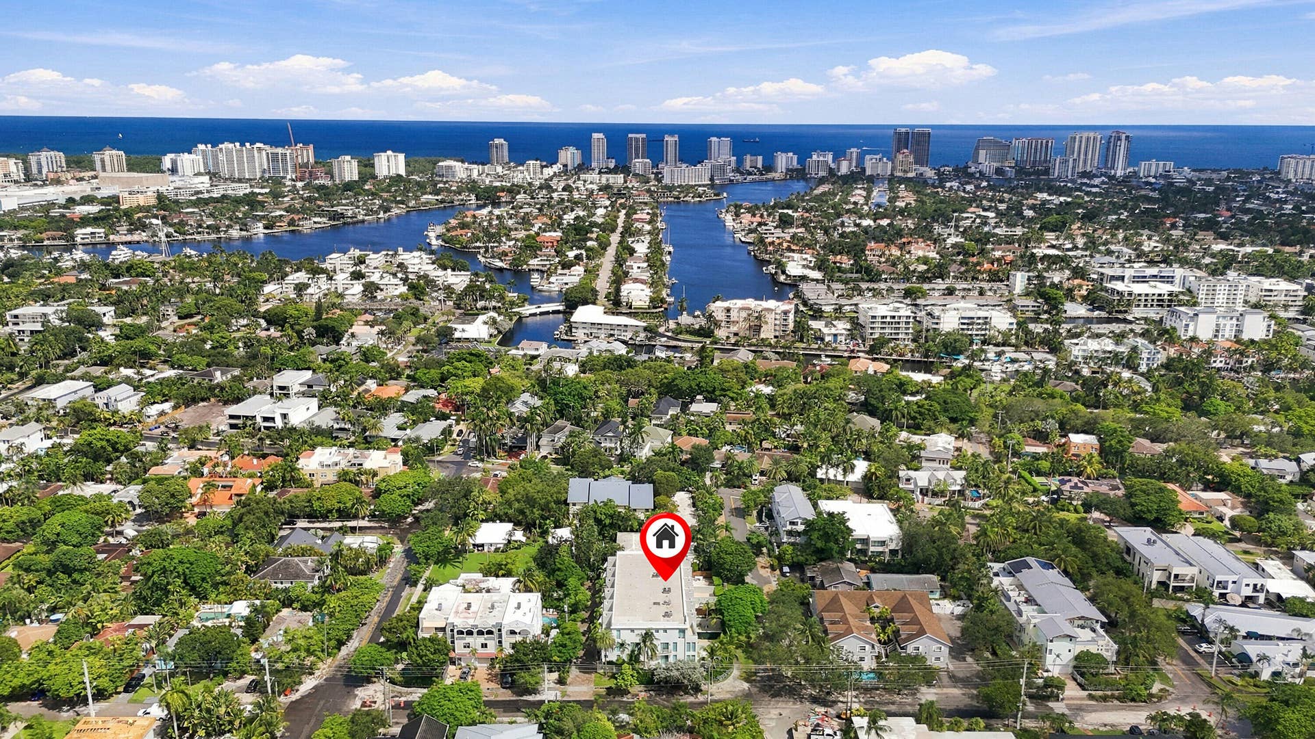1703 NE 5TH Court, #1703, Fort Lauderdale, FL 33301 aerial view