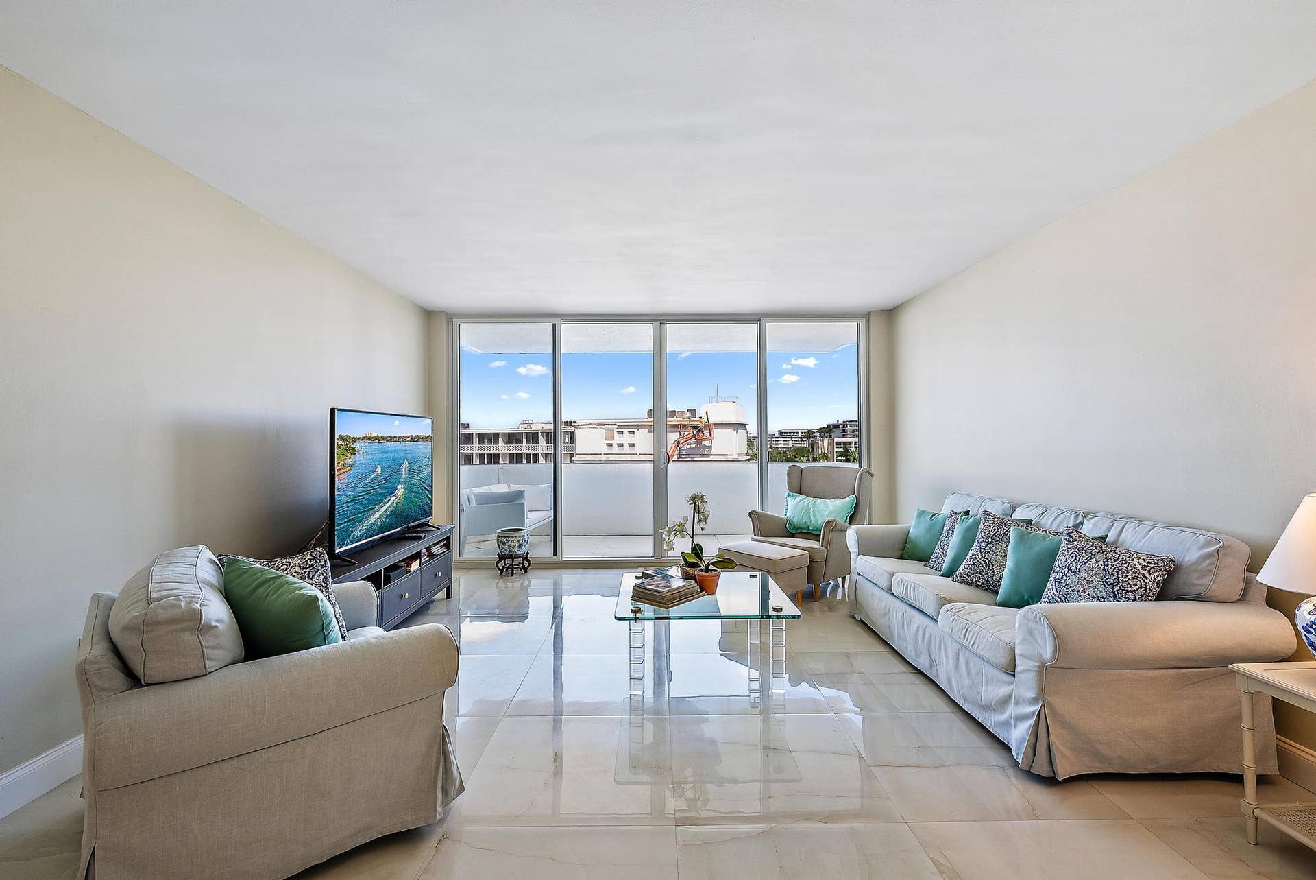 2773 S Ocean Boulevard, #517, Palm Beach, Palm Beach, FL 33480 High-gloss tile flooring, floor-to-ceiling glass doors, and a private balcony