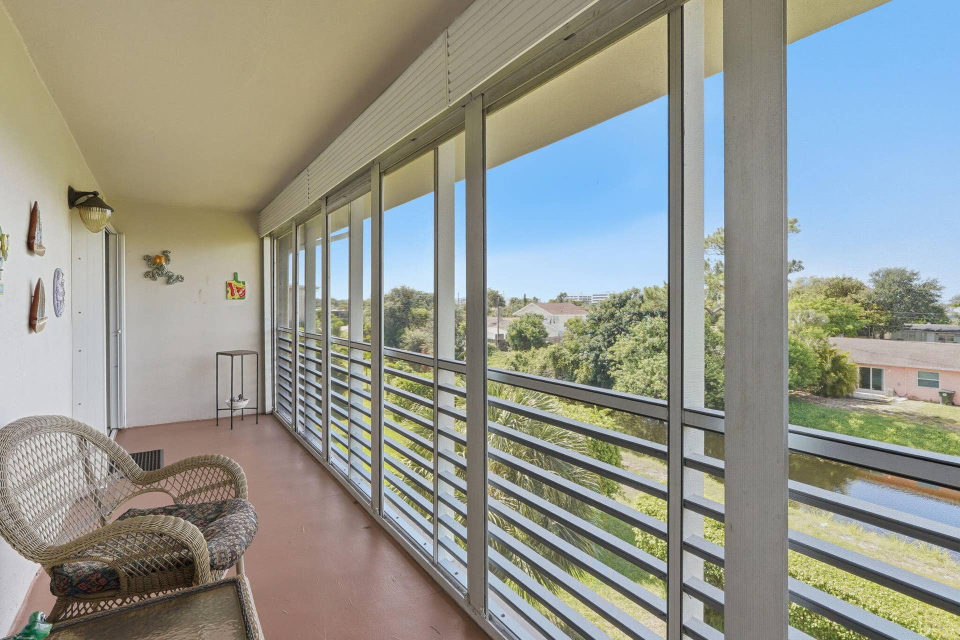 2606 Garden Drive S, #305, Lake Worth, FL 33461 Balcony view to a canal
