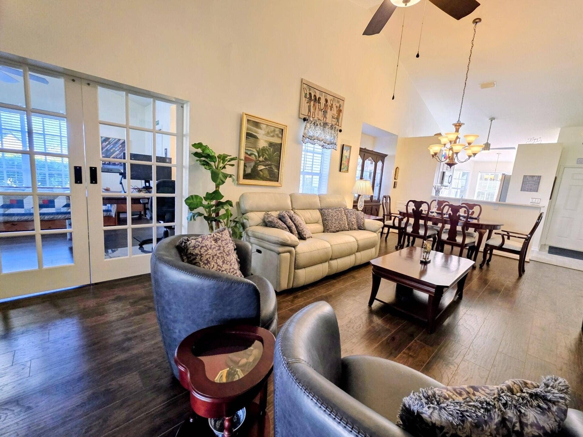 French Doors lead to 3rd Bedroom/Office
